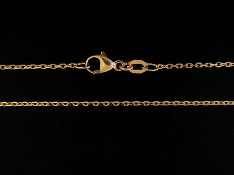 Anker Kette aus Gold 750, 45 cm lang, diamantiert, 1 x 1 mm, von Juwelier Harnisch, glänzende Oberfläche und stabiler Verschluss. Ideal für eleganten Schmuck.