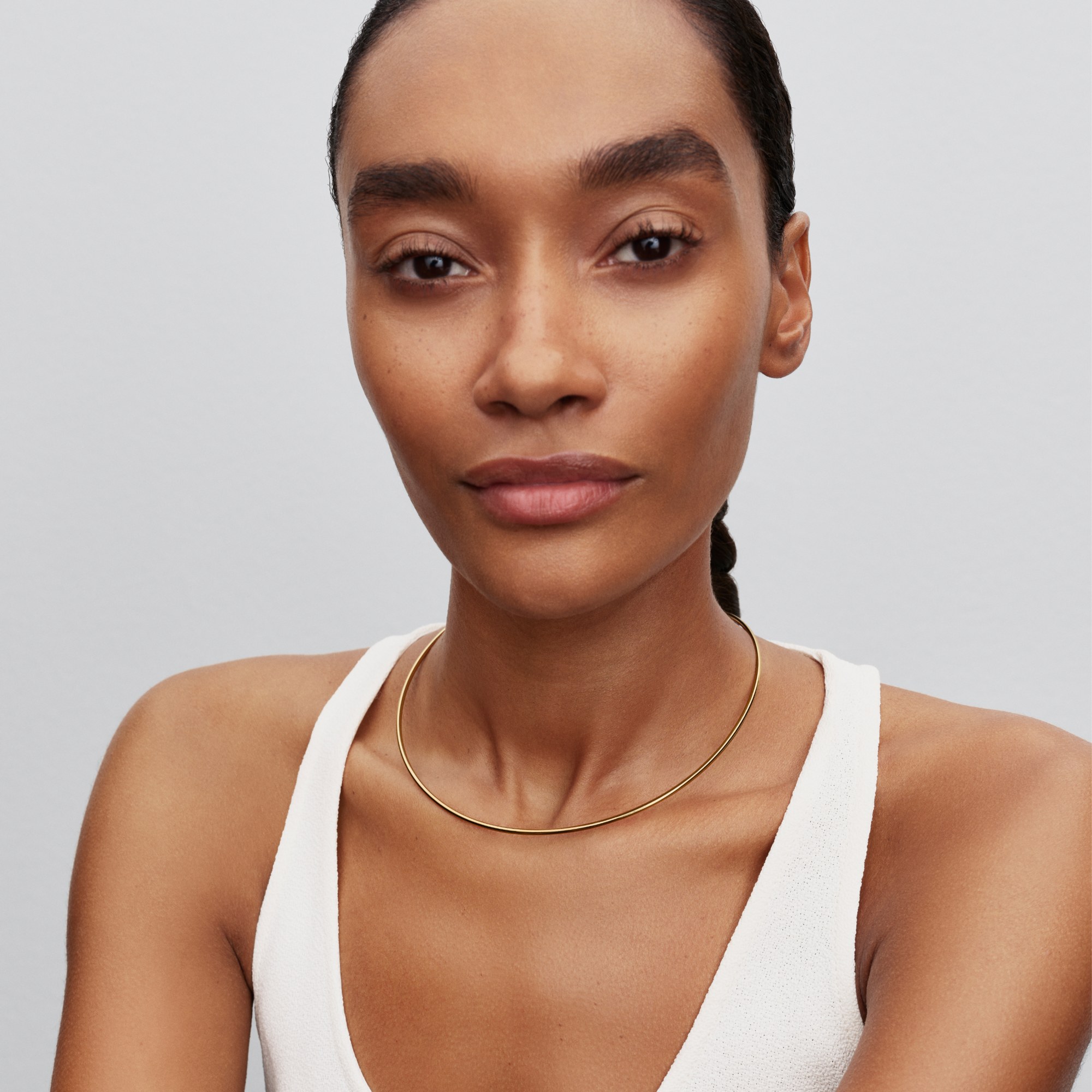 Pandora Halsreifen - Röhren-Choker - 41 cm - Gelbgold Vergoldung – Ansicht 3