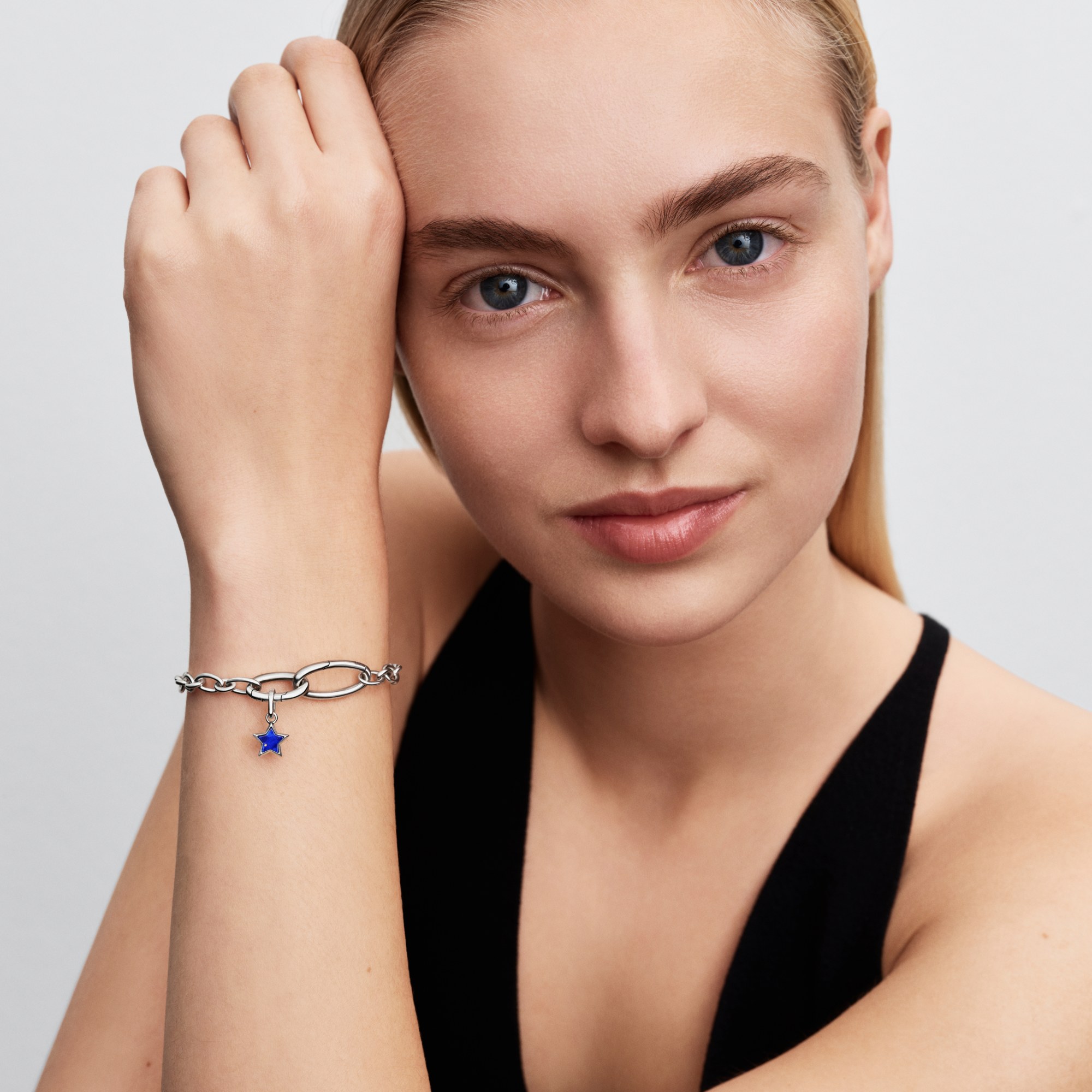 Pandora ME - Stern Mini-Dangle-charm - Silber - synth. Lapislazuli - Blau – Ansicht 3