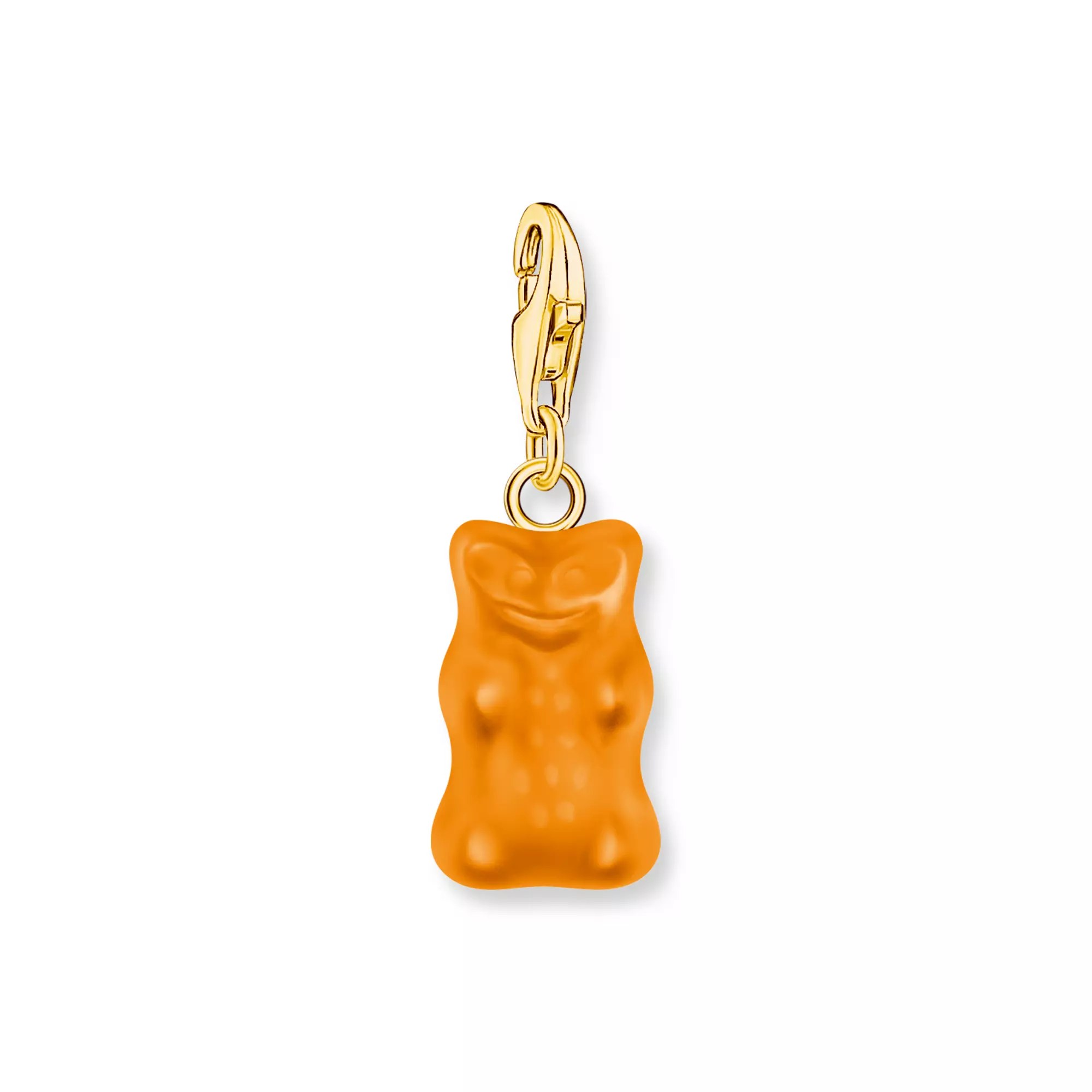 Thomas Sabo Charm-Anhänger HARIBO Gummibärchen - Goldbär - Silber Gelbgold verg. - Orange