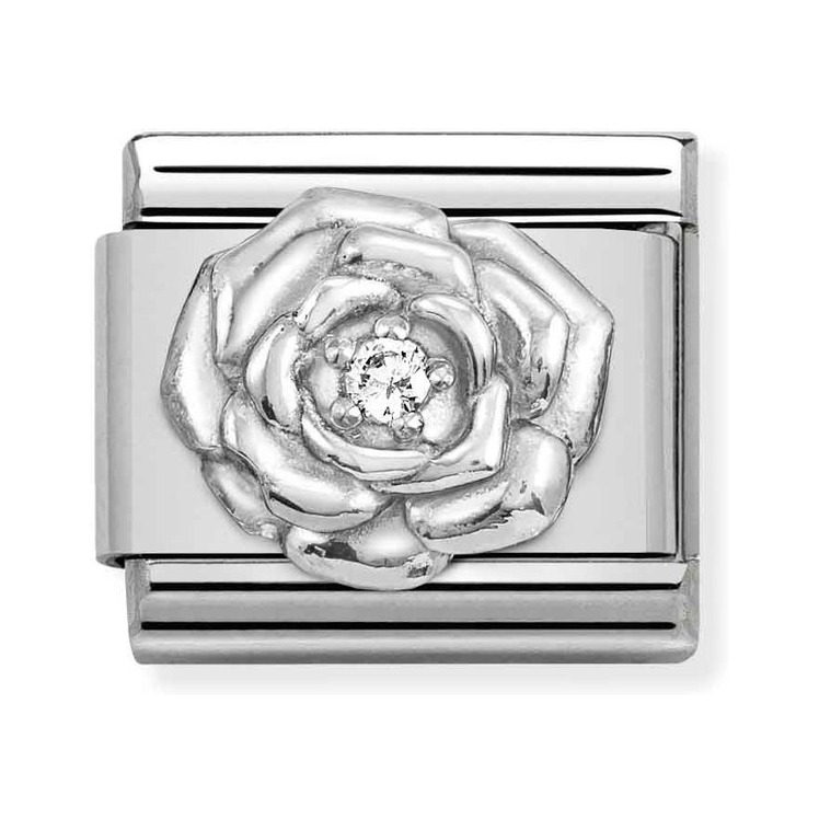 Nomination Composable Classic Charm Rose - Edelstahl, Sterling Silber, Zirkonia