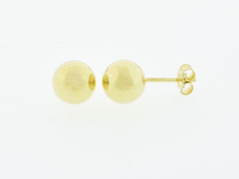Silber Ohrringe Kugel Silber vergoldet 8 mm Stecker von Juwelier Harnisch Ohrstecker ohne Stein in schlichtem Design.