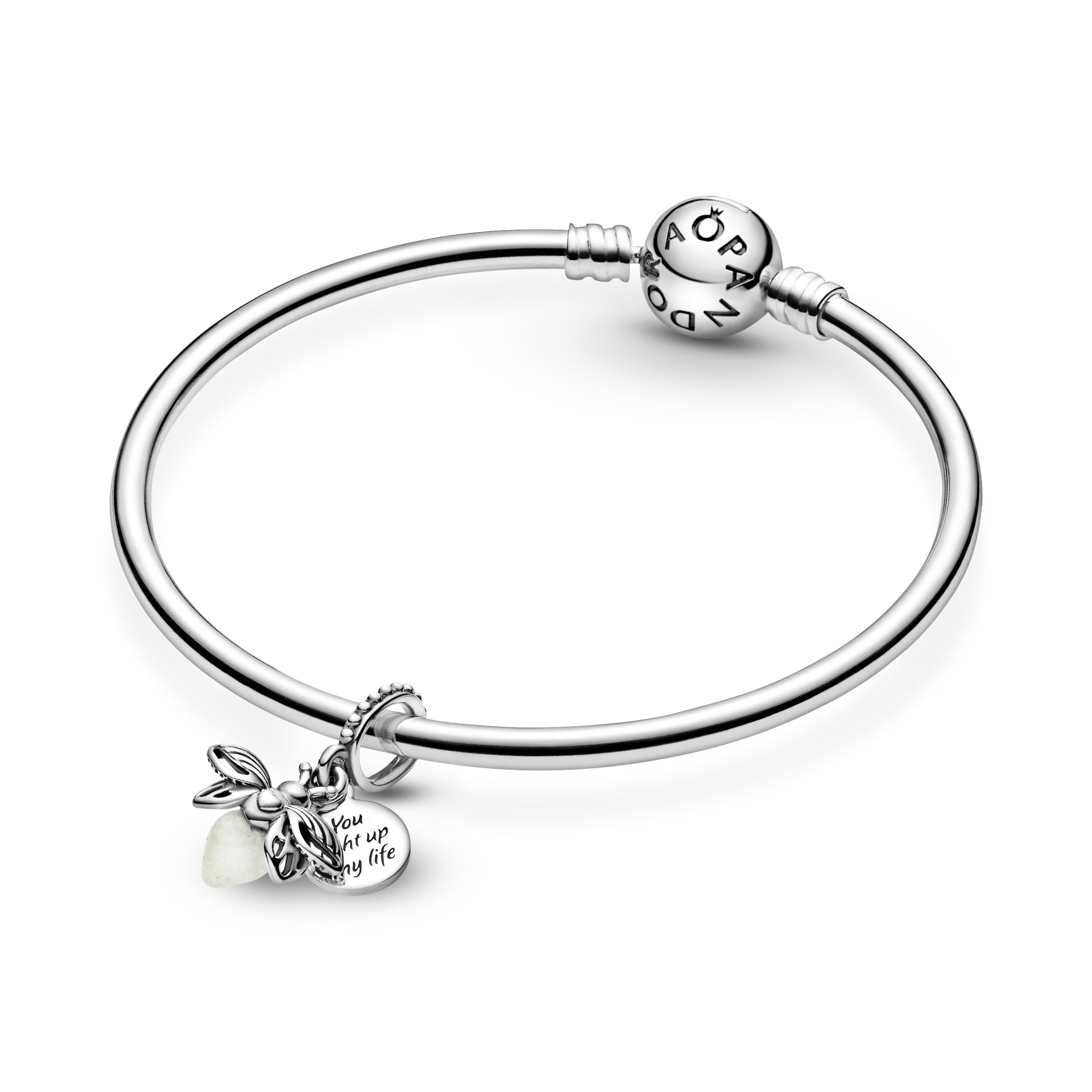 Pandora Glühwürmchen - SILBER - Firefly - leuchtet im Dunklen - Sterling Silber Anhänger – Ansicht 5