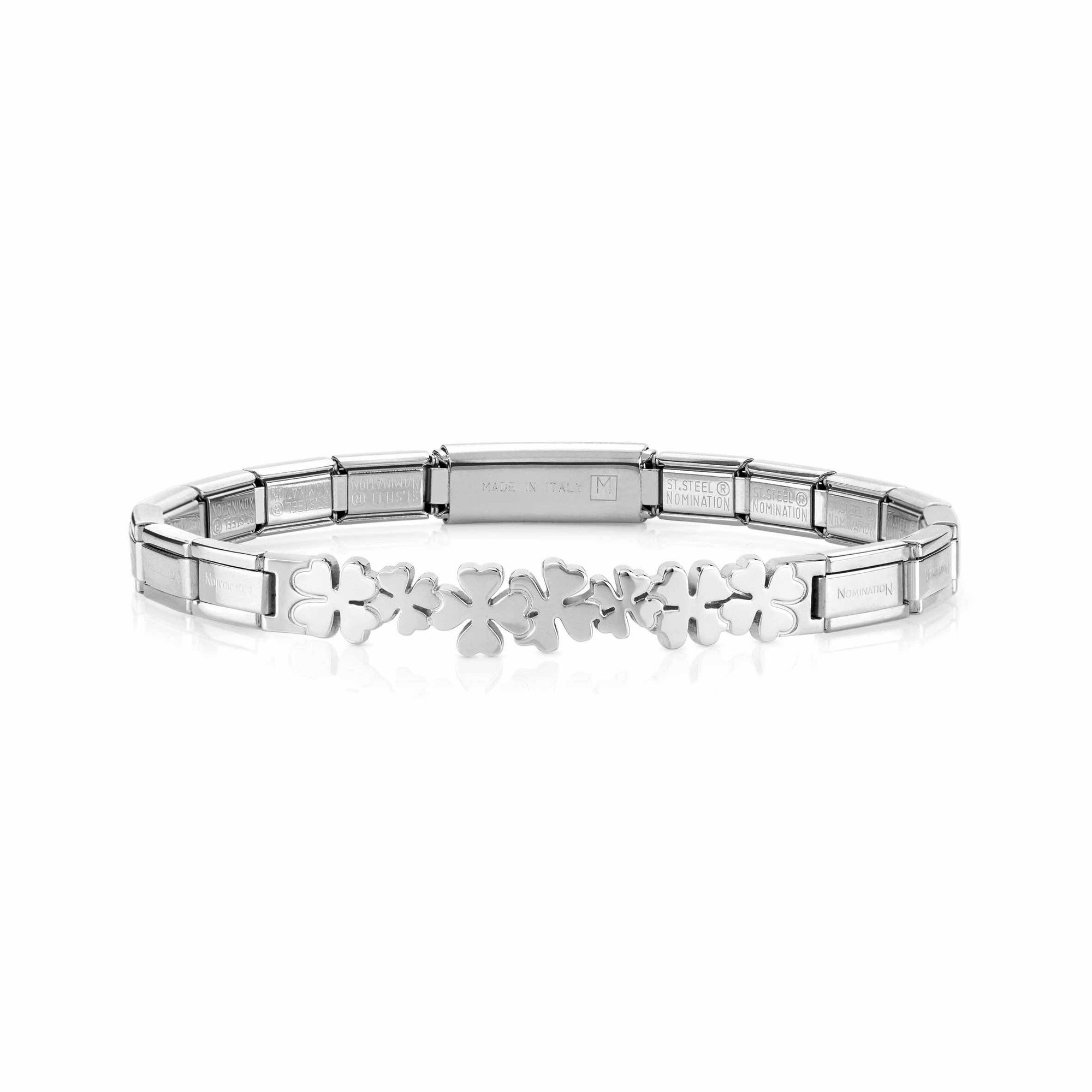 Nomination Trendsetter Armband Glücksklee Smarty Silbern 18 cm