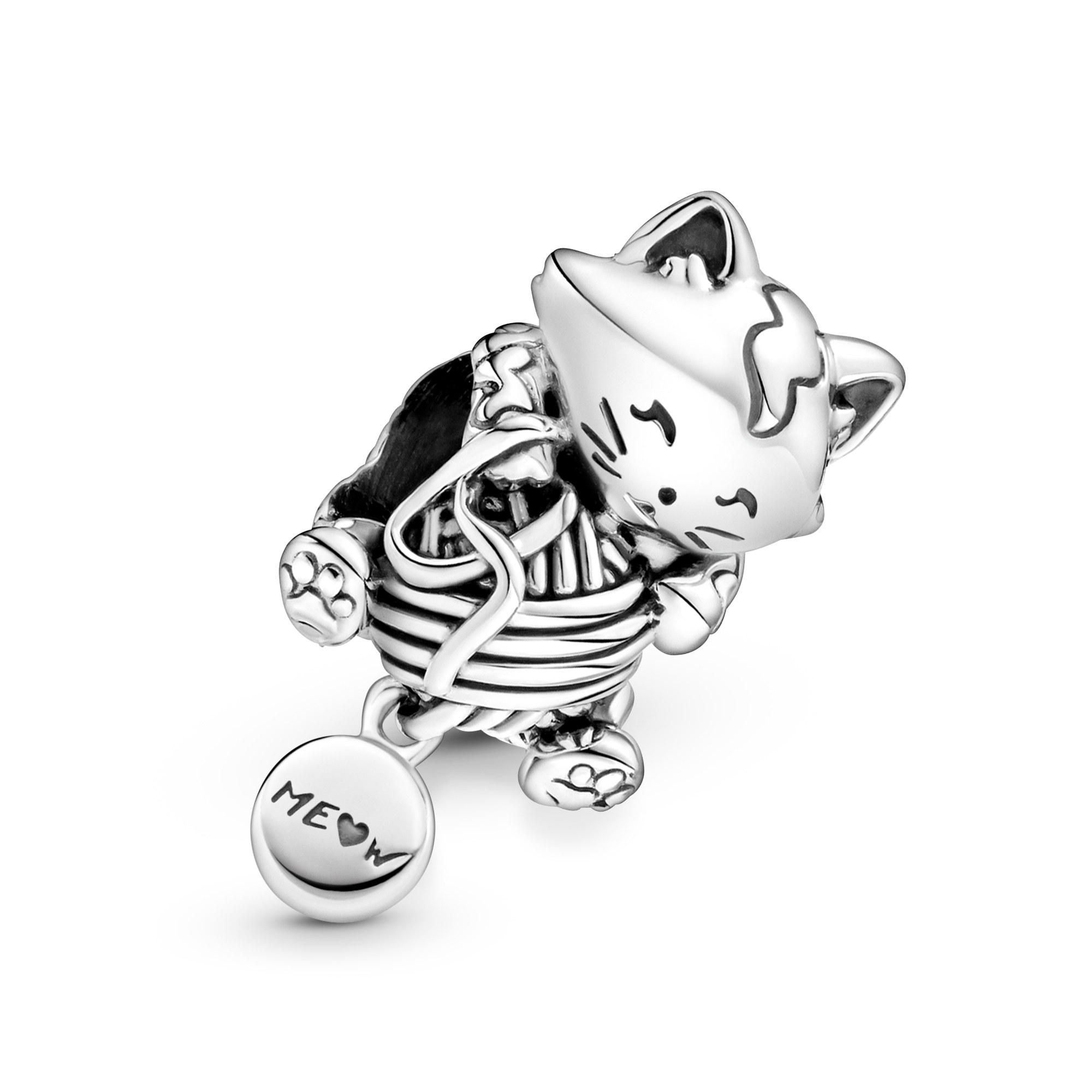 Pandora Silber Kätzchen Silber charm – Ansicht 2