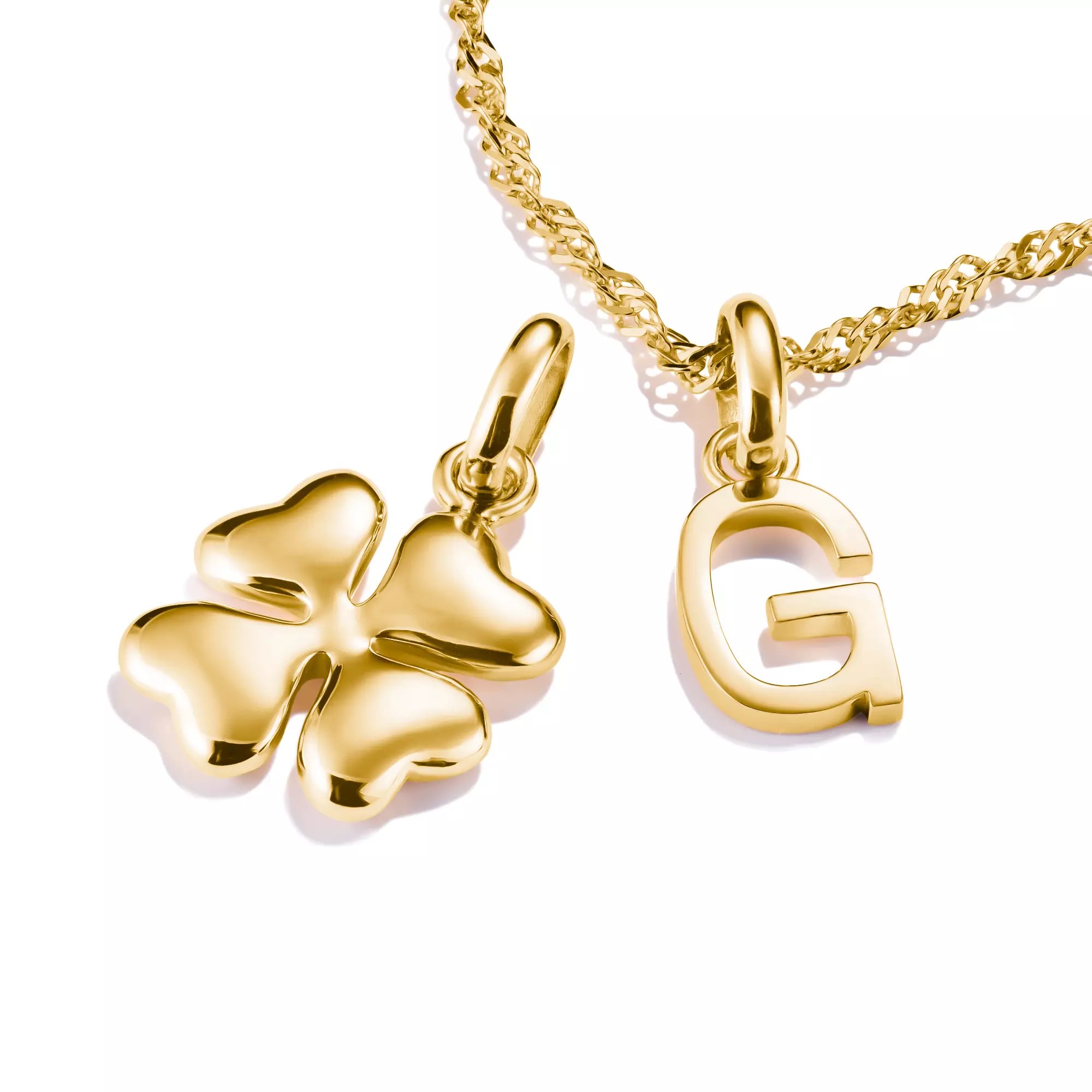 Thomas Sabo Connect - Glücksklee 3D - Charm mit Öse - Silber & Gelbgold Verg. – Ansicht 2