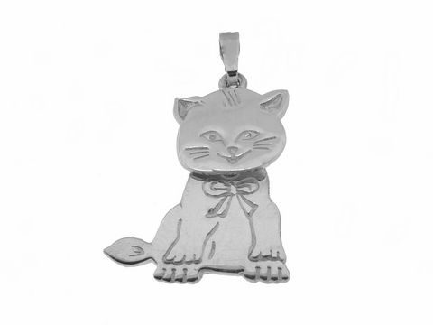 Kätzchen Anhänger aus 925 Sterling Silber, putziges Design, ca. 2,3 cm groß, Hersteller Juwelier Harnisch, ideal für Tierliebhaber.