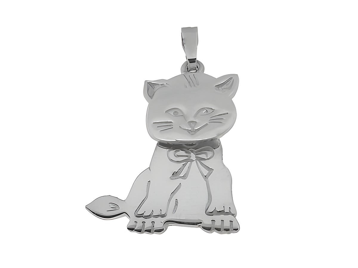 Kätzchen Anhänger aus 925 Sterling Silber, putziges Design, ca. 2,3 cm groß, Hersteller Juwelier Harnisch, ideal für Tierliebhaber.