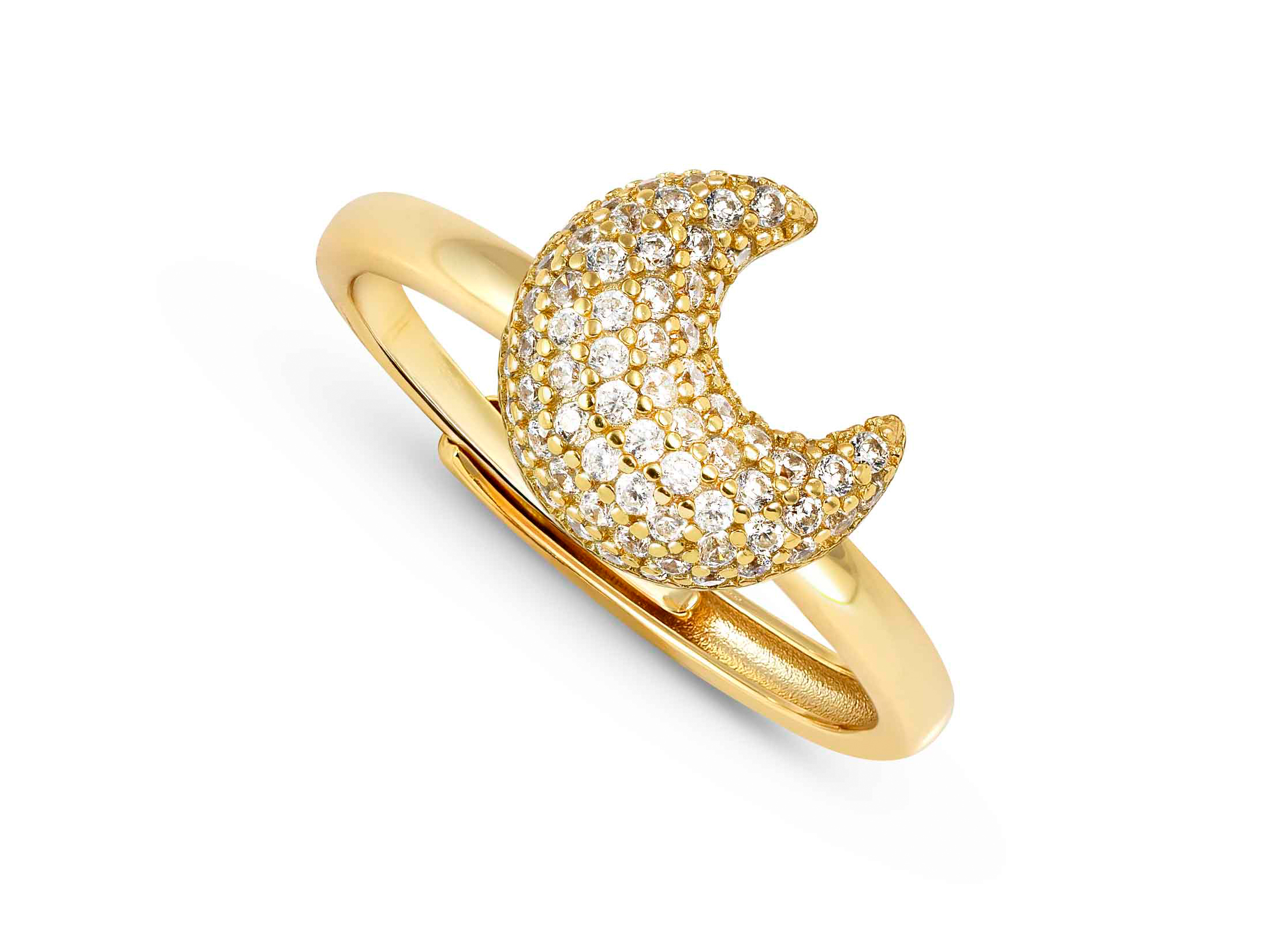 Nomination 242700 24 - LIFEPOETRY Ring aus Sterling Silber & Zirkonia in Pavé-Fassung - Mond - vergoldet