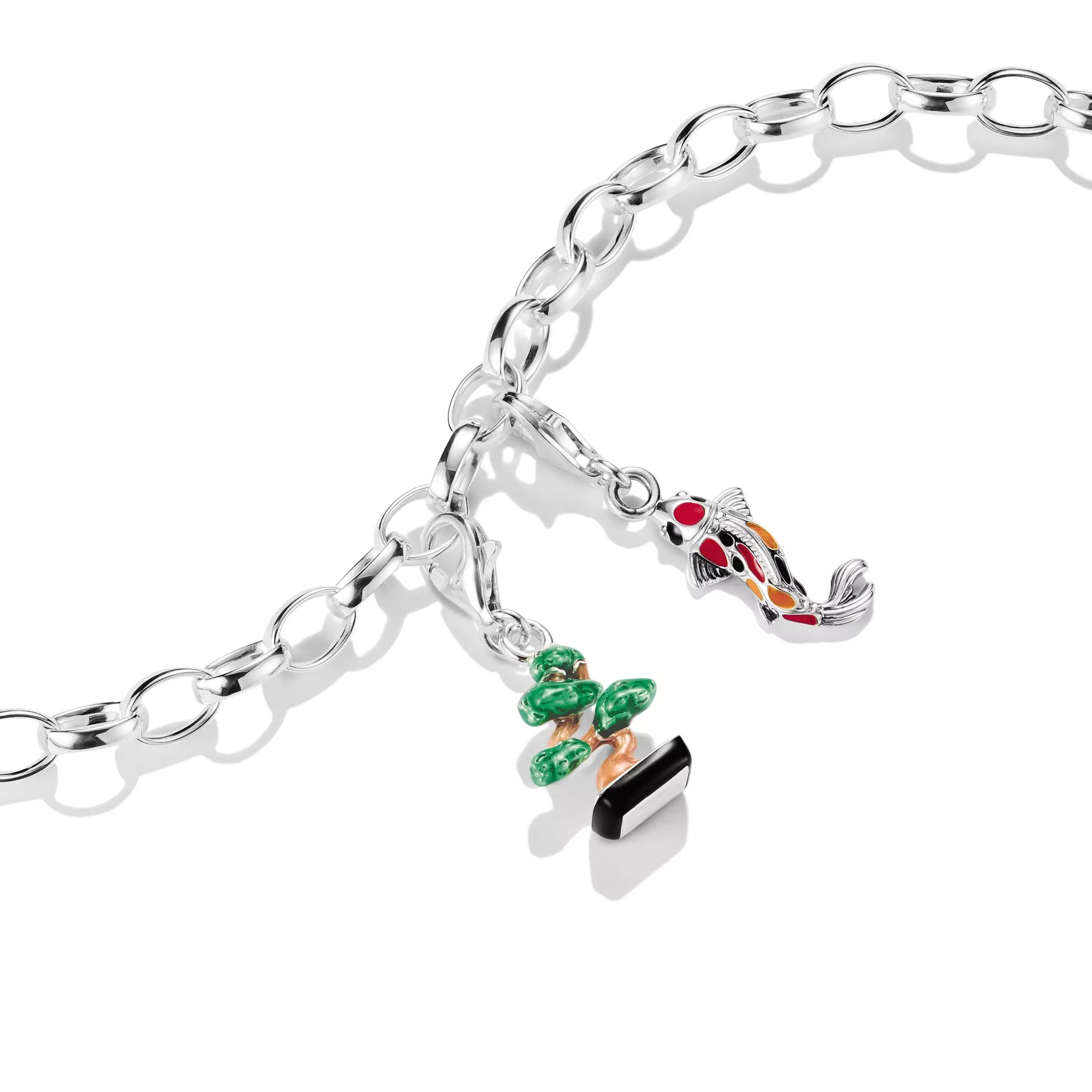 Thomas Sabo Connect - Tokyo Crush Charm Bonsai - Sterling Silber geschw. & Kaltemail - Grün - Charm mit Öse – Ansicht 2