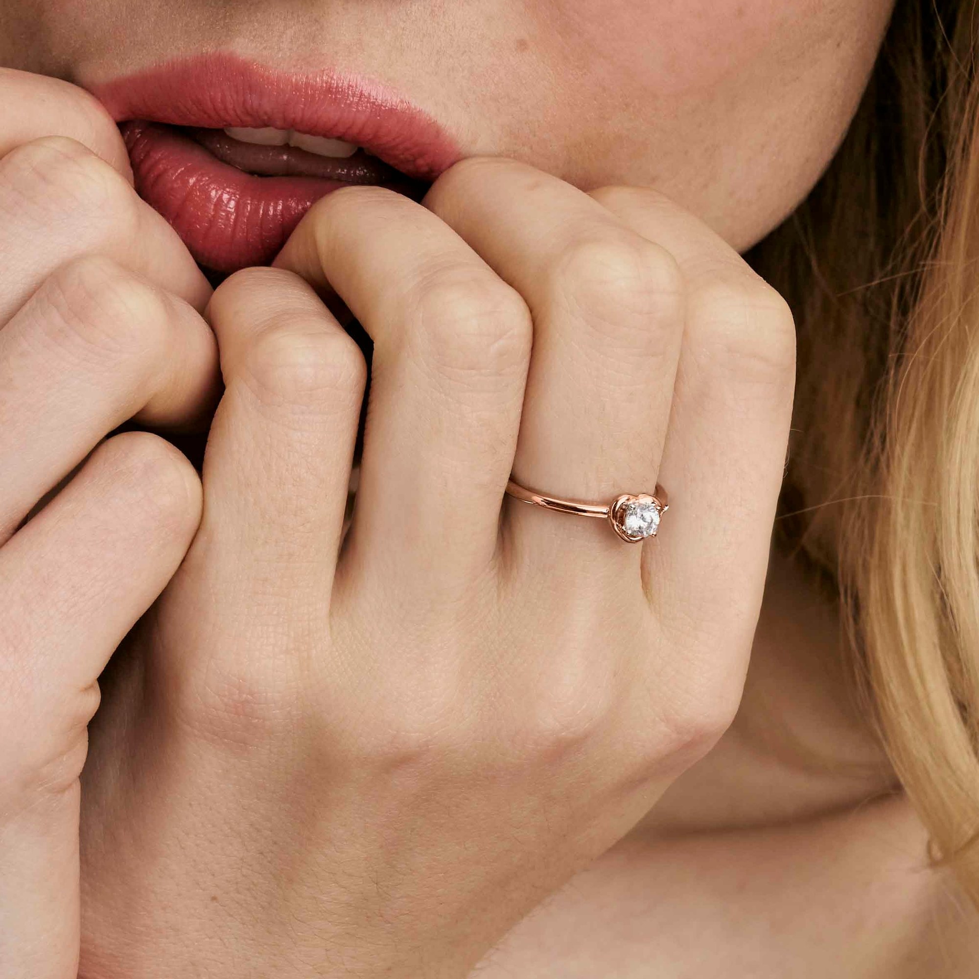 Nomination Sterling Silber - Herz - rosévergoldet Ring - Cosmiclove – Ansicht 3