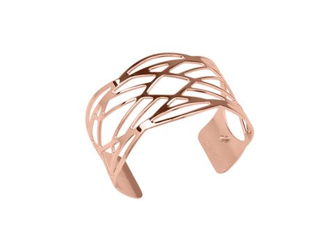 Les Georgettes Armreifen in Roségold mit modernem, filigranem Design. Der Armreifen hat eine Breite von 25 mm und verleiht jedem Look eine elegante Note.