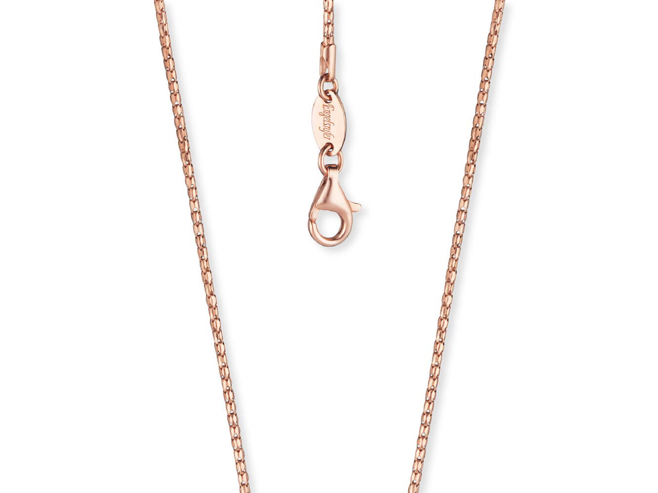 Engelsrufer ERNO-80-15R Koreanerkette in Roségold, verführt durch ihr elegantes Design. Die 80 cm lange Kette überzeugt mit feiner Verarbeitung und einem praktischen Karabinerverschluss.