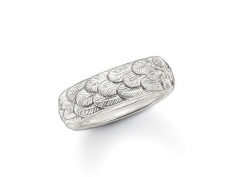 Thomas Sabo Ring TR1897-001-12-54 in Silber mit einem feinen Federdesign, Größe 54, präsentiert sich elegant und zeitlos, ideal für stilvolle Akzente.