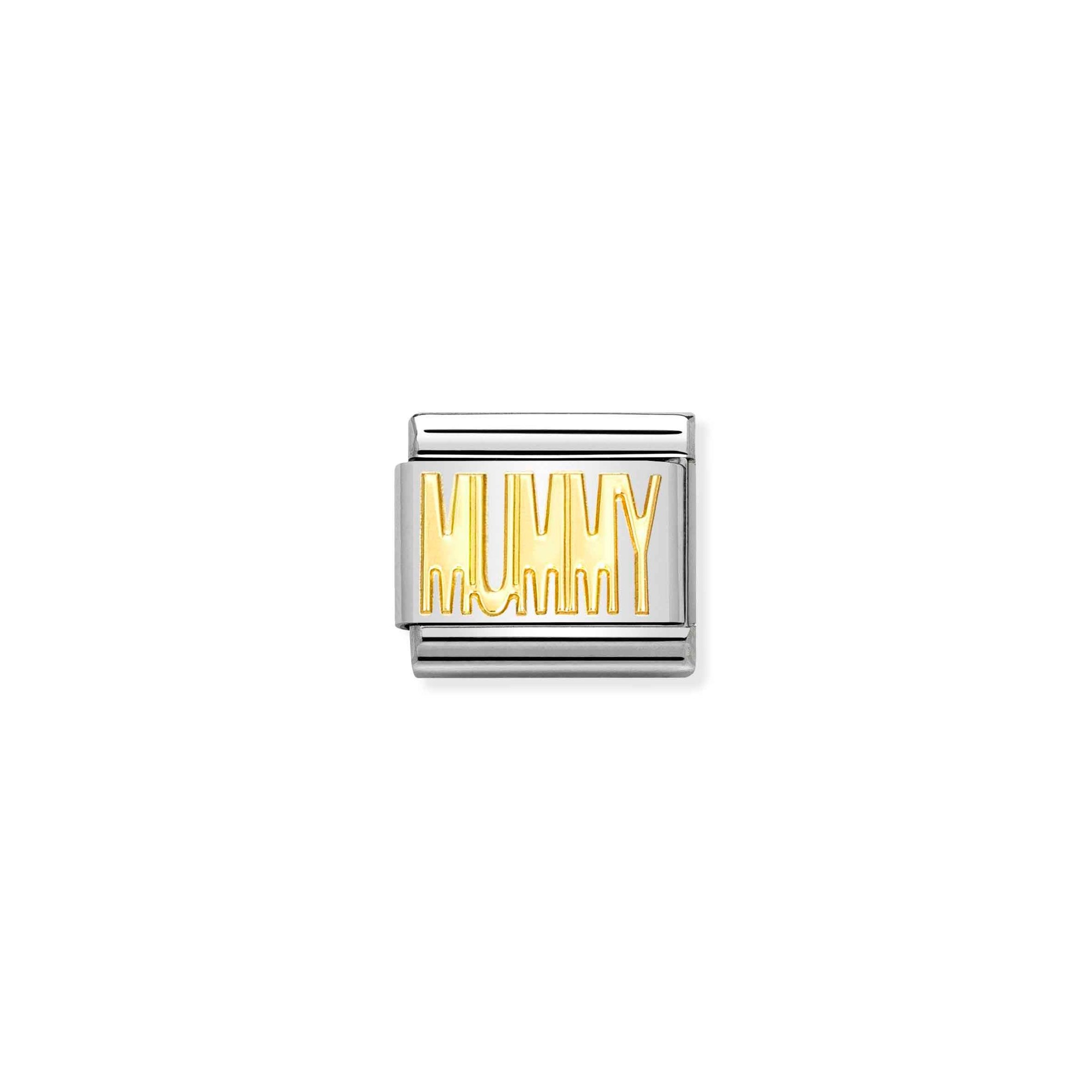 Nomination Composable Classic Charm Schriftzug Mummy - Edelstahl, Gold 750 Gelbgold