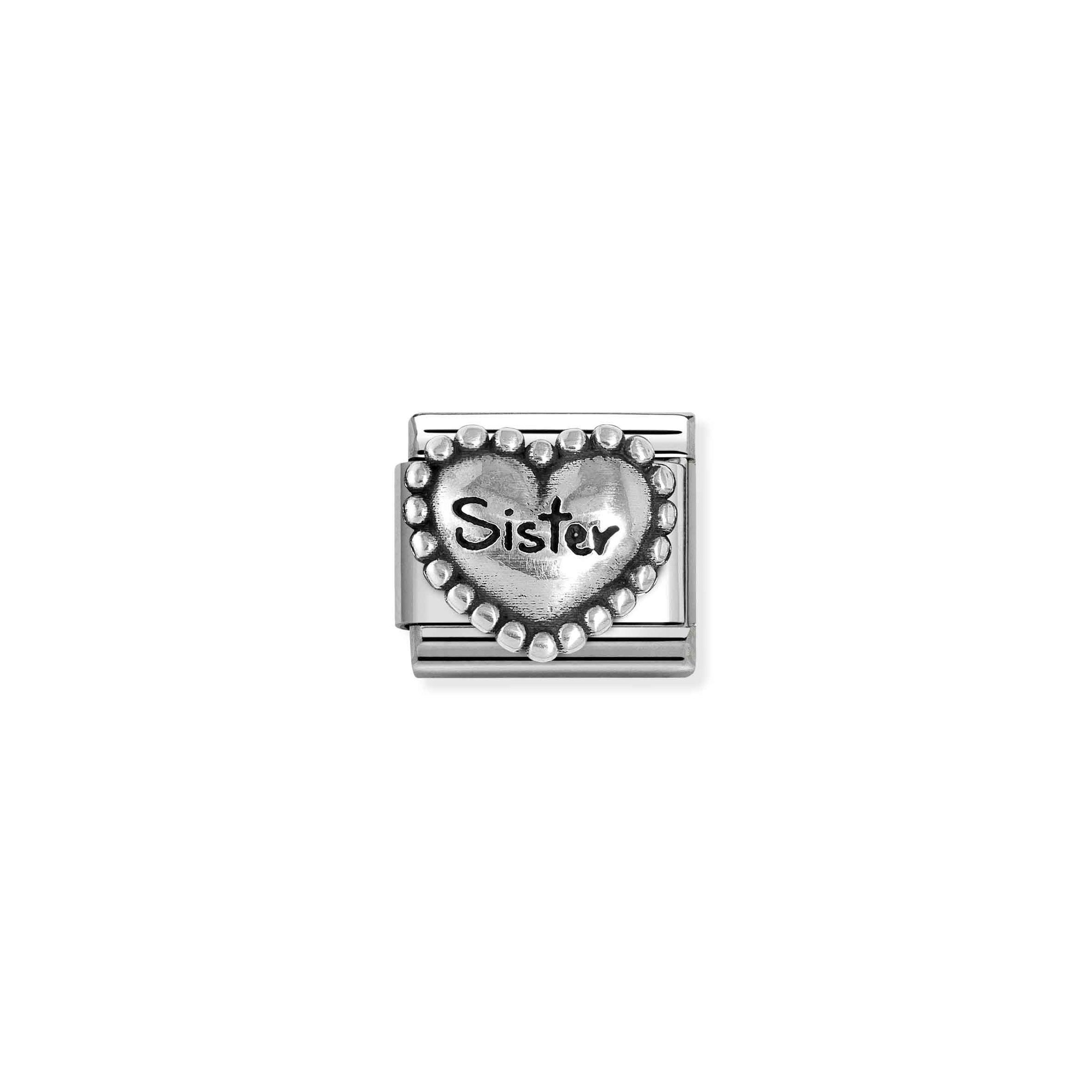 Nomination Sterling Silber - Sister-Kugelherz Element - Classic Silber – Ansicht 2
