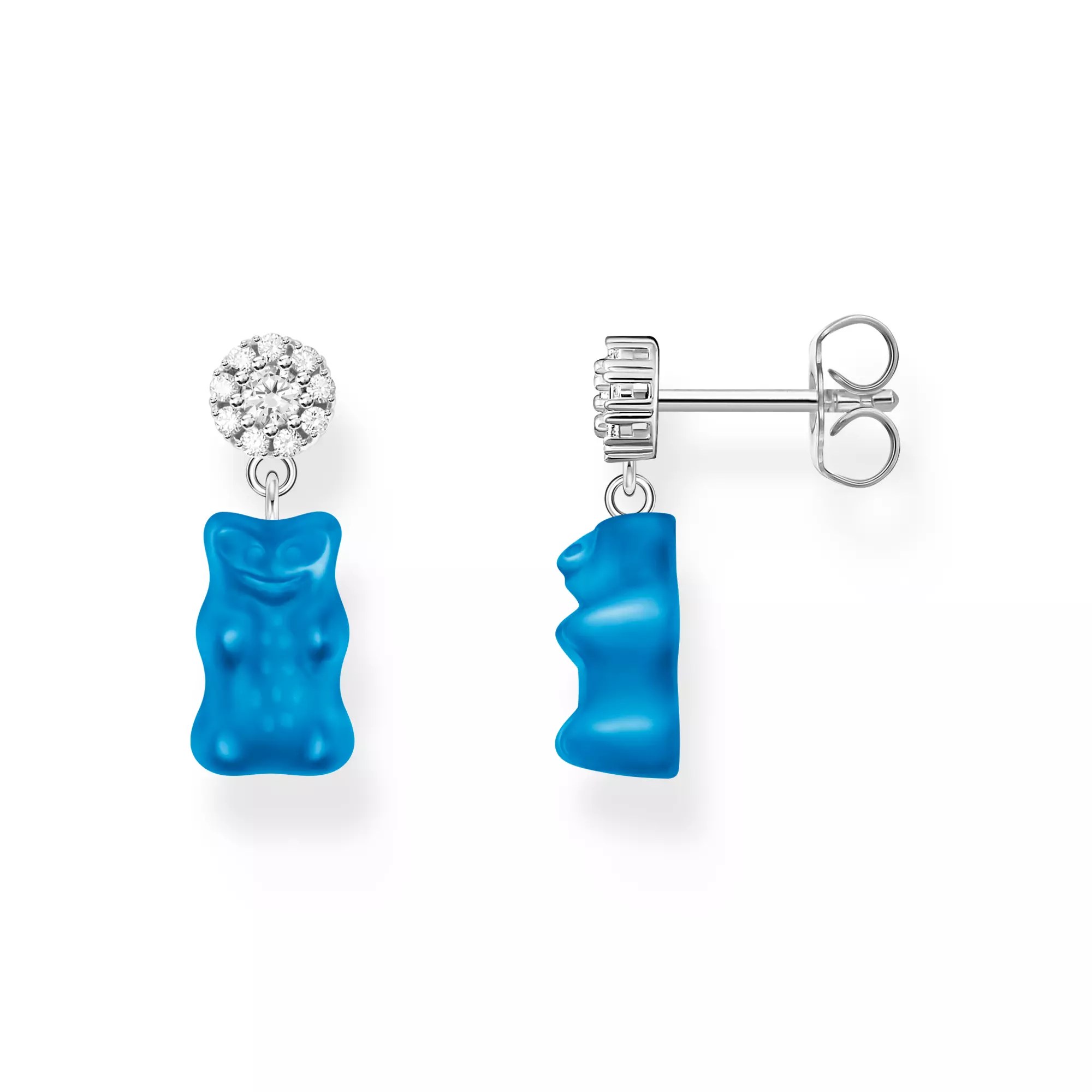 Thomas Sabo Ohrringe - Goldbär Gummibärchen BLAU - HARIBO – Ansicht 2