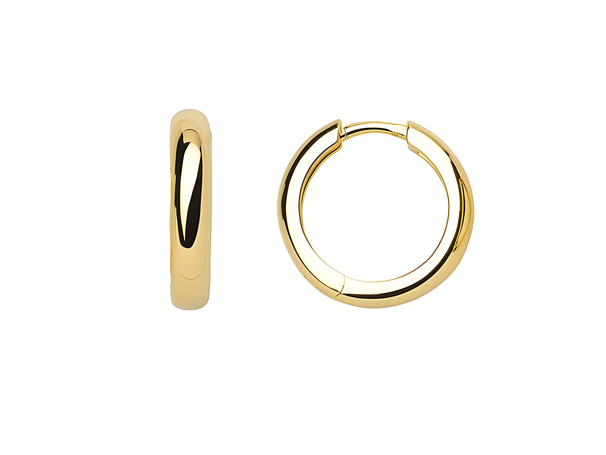 Xenox Sterling Silber Ohrringe XS8661G Creolen in Gelbgold Vergoldung, elegant und schlicht, ideales Accessoire für jeden Anlass. Hochwertiger Ohrschmuck von Xenox.