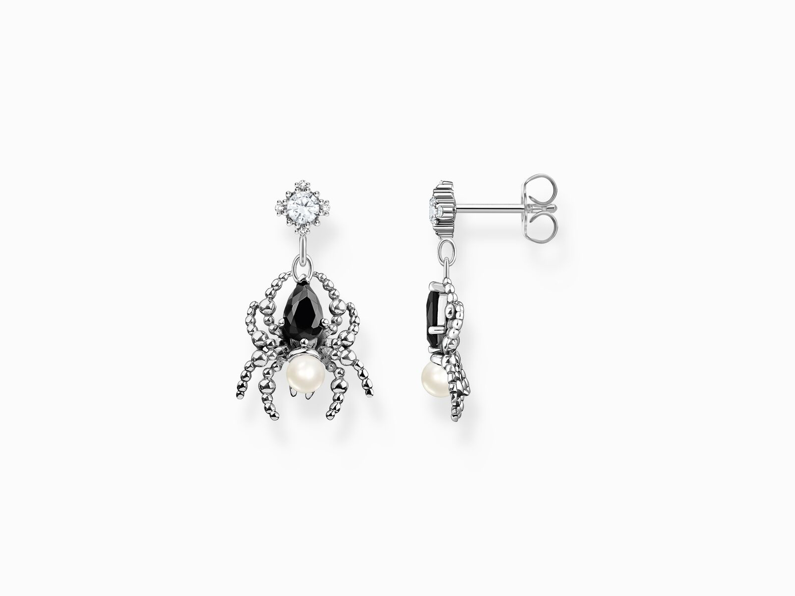 Thomas Sabo H2313-167-7 Spinne True Romance Ohrringe - Bunt - Silber + Süßwasserzuchtperle + Zirkonia Bunte Thomas Sabo Spinnen Ohrringe aus Silber mit einer Süßwasserzuchtperle und Zirkonia, die verspielte Eleganz mit einem edlen Design verbinden.