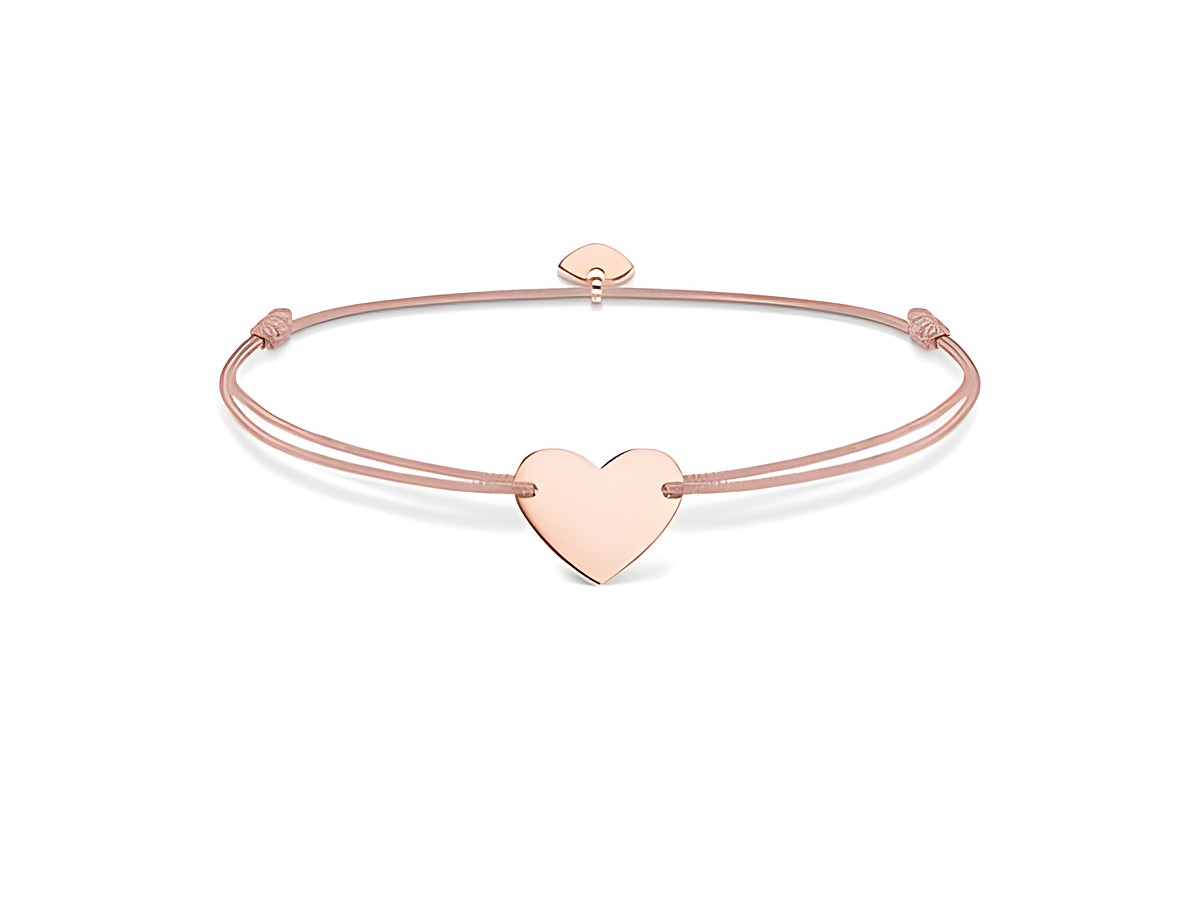 Edles Thomas Sabo Armband LS005-597-19-L20v aus roségoldfarbenem Material mit herzförmigem Anhänger, verstellbar von ca. 14-20 cm, perfekt für jeden Anlass.