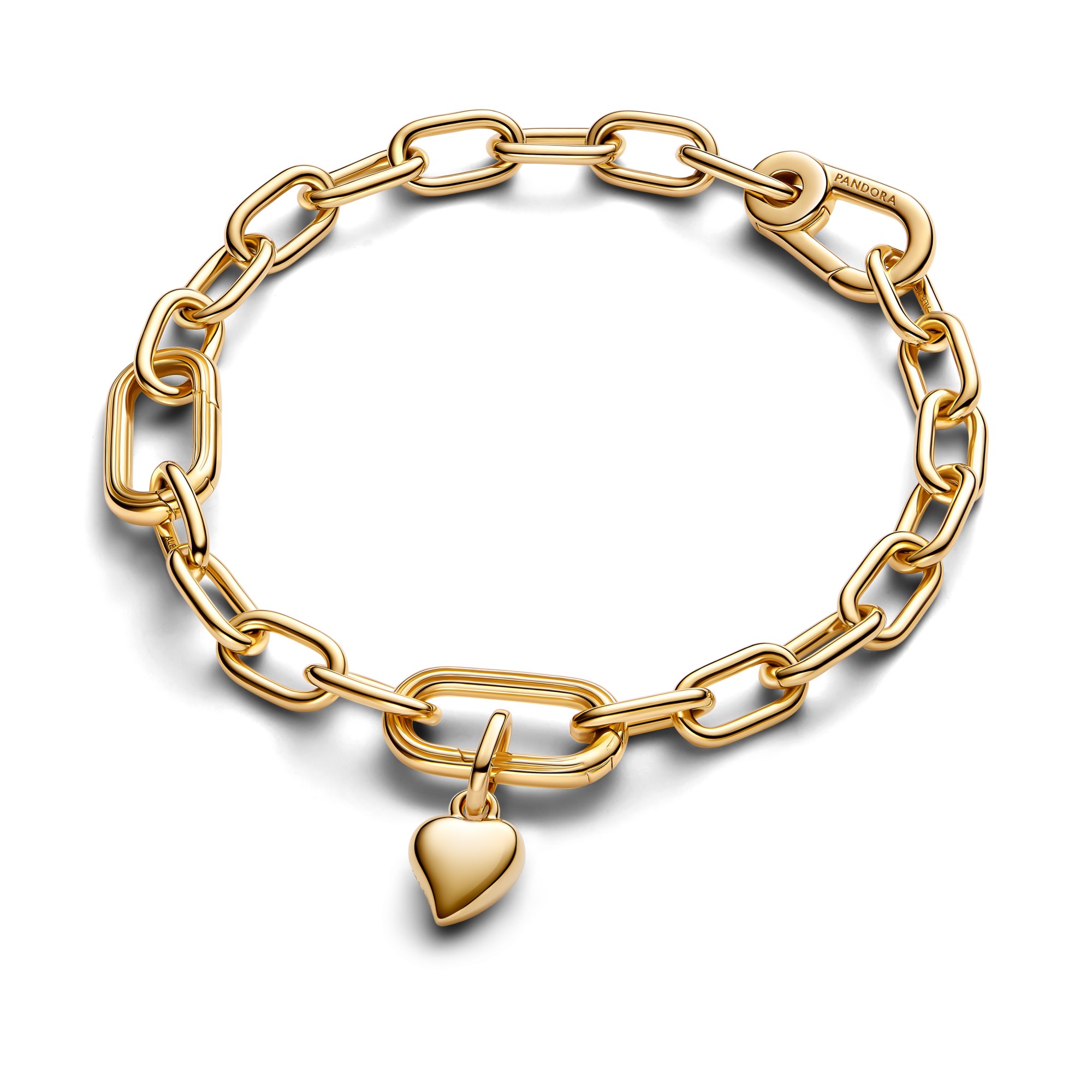 Pandora ME - Asymmetrisches Herz & Mini - Anhänger - Gelbgold vergoldet – Ansicht 2