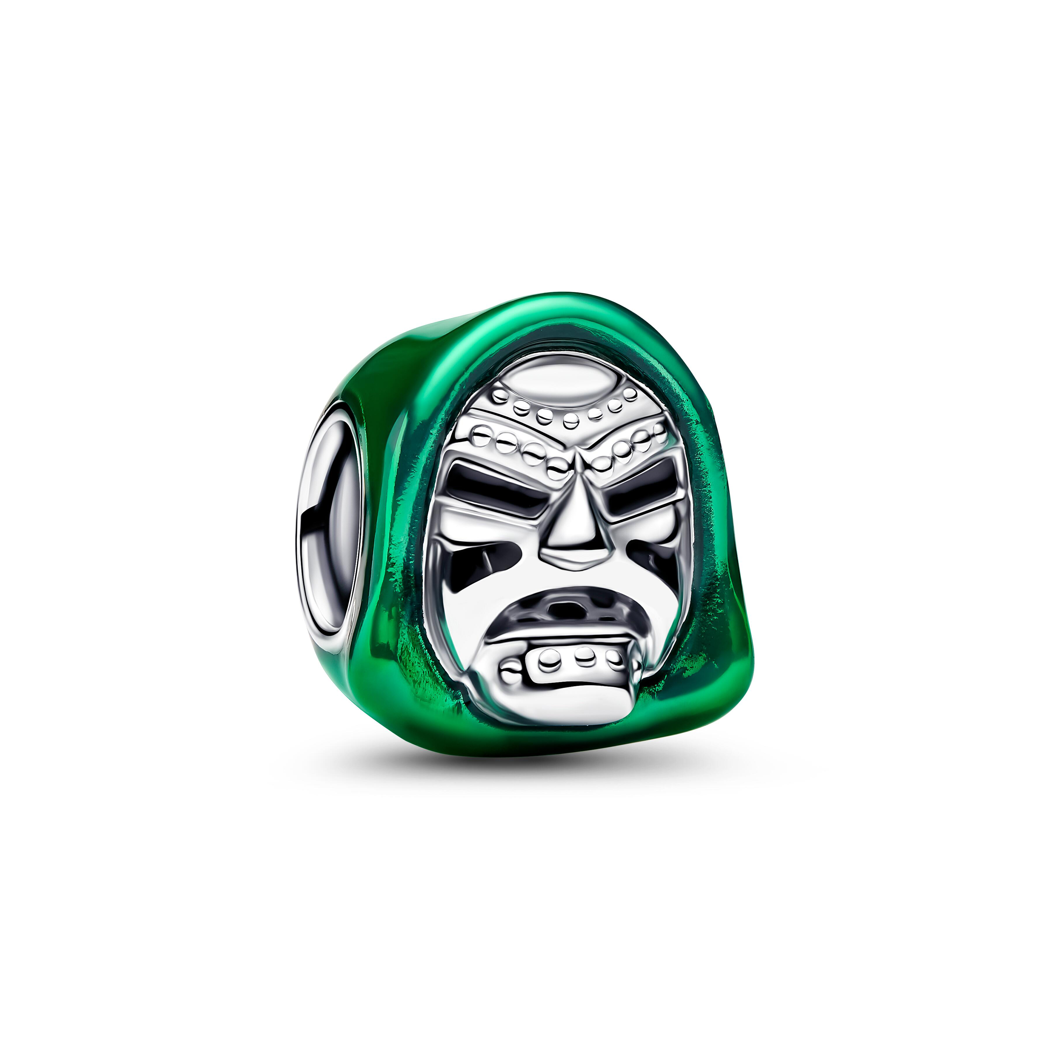 Pandora Marvel - Charm Doctor Doom Maske - Sterling Silber - Emaille grün - 795023C01