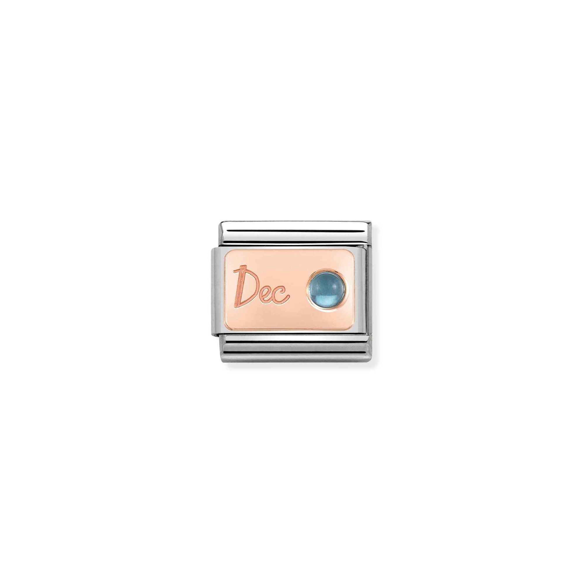 Nomination Composable Classic Charm Monatsstein Dezember Topas - Edelstahl, Gold 375 Roségold