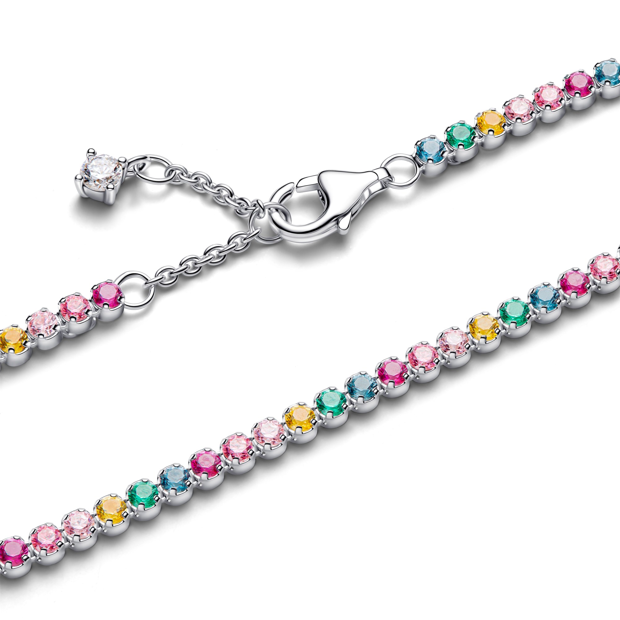 Pandora Regenbogen-Tennisarmband Steinmix - Multicolor – Ansicht 2
