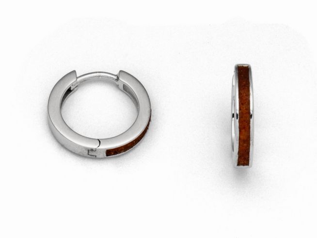 DUR Schmuck O5246 Sterling Silber Ohrringe Marina Creole mit Bernstein zeigen elegante runde Creolen mit einem Teil aus braunem Bernstein und glänzendem Silber. Ideal für jedes Outfit.