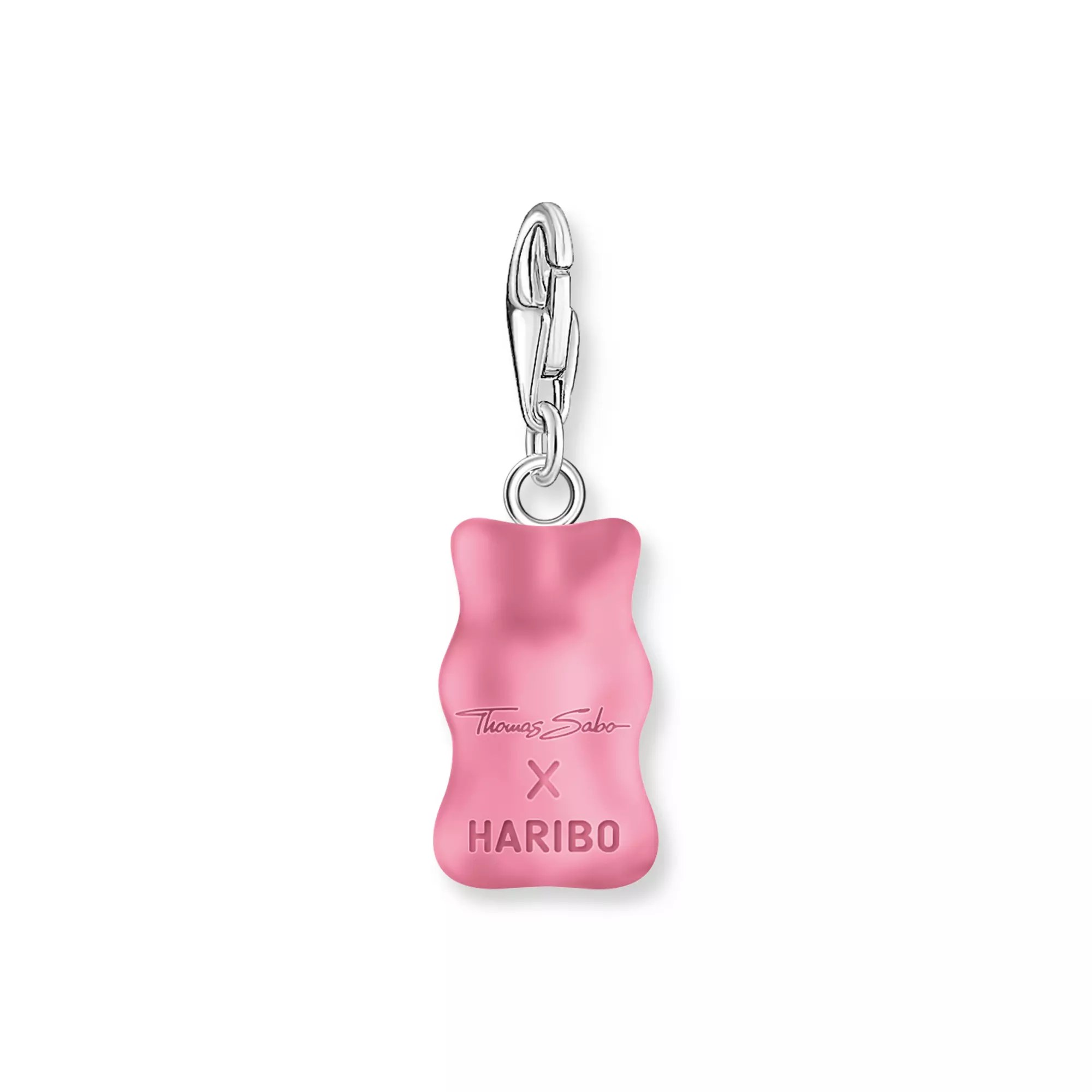 Thomas Sabo Charm-Anhänger HARIBO Gummibärchen - Goldbär - Silber & Glas - Rosa-Pink – Ansicht 3