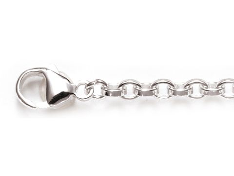 Polierte Silber Ankerkette von Thomas Sabo X0091-001-12-S in 45,0 cm Länge mit Karabinerverschluss, ideal für Charm Anhänger und Schmuckkombinationen.
