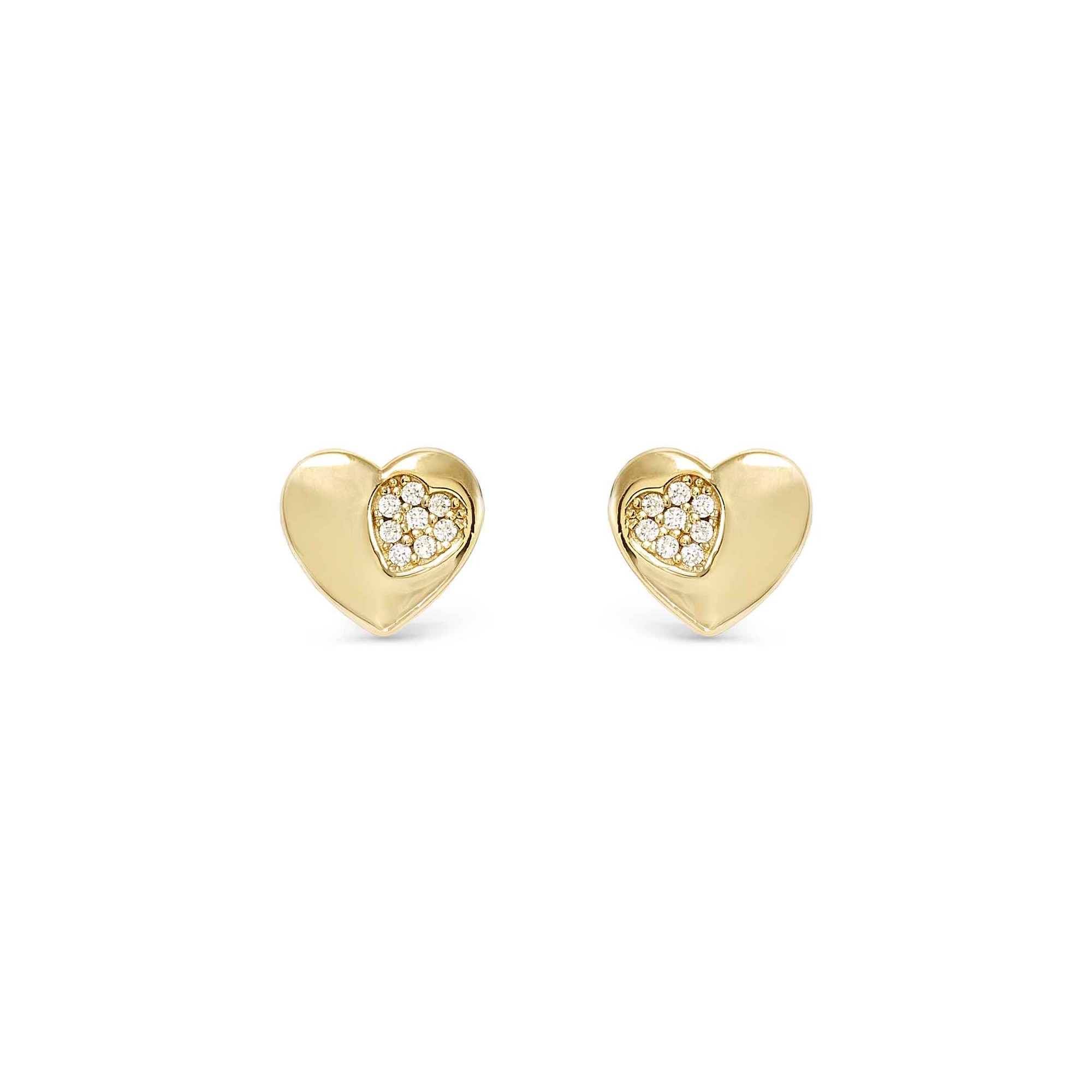 Nomination Petit Sparkle - Sterling Silber Ohrstecker - Herz - vergoldet - Zirkonia – Ansicht 5