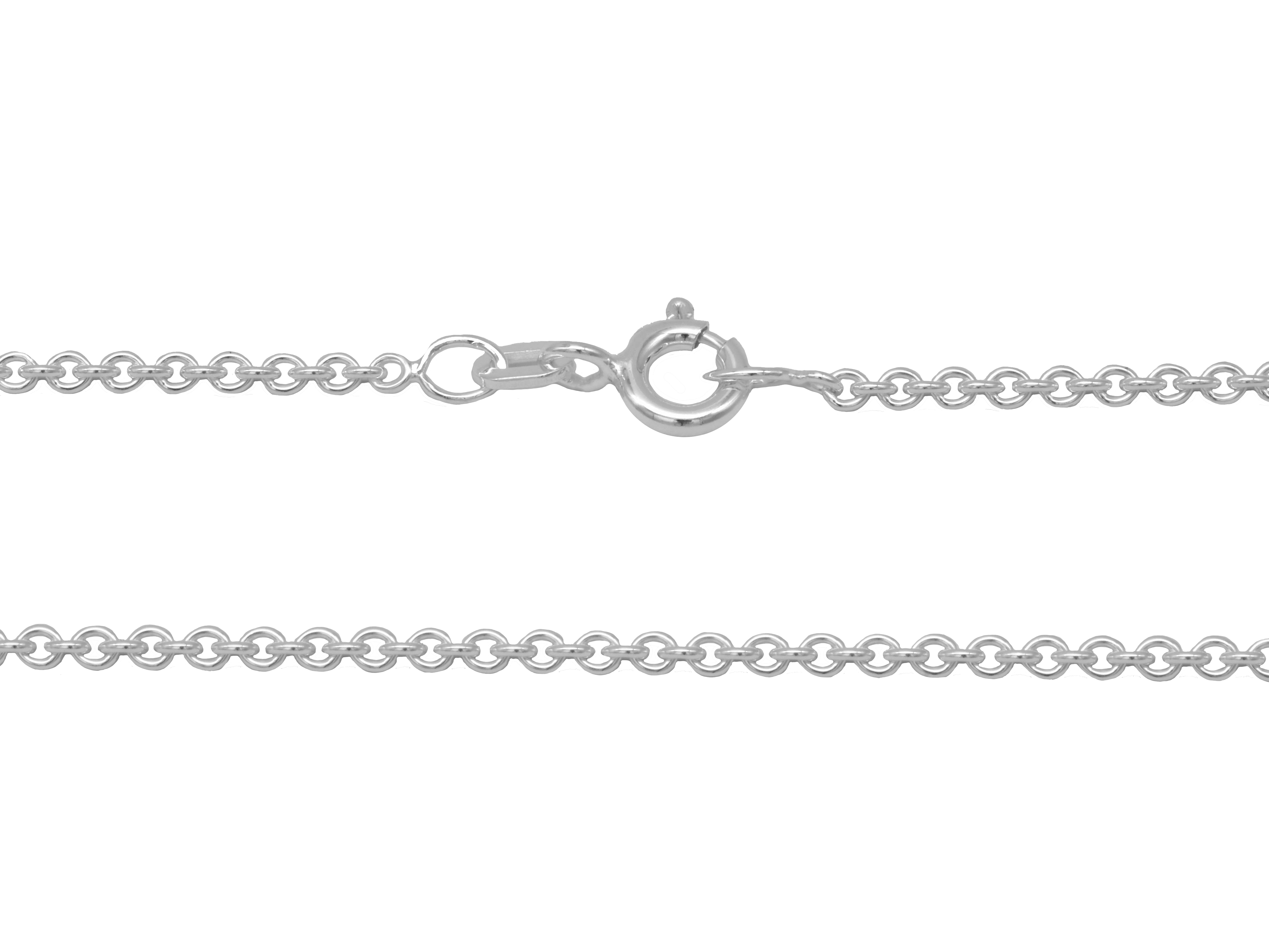 Rundanker Kette 38 cm Silber - 2,4 mm