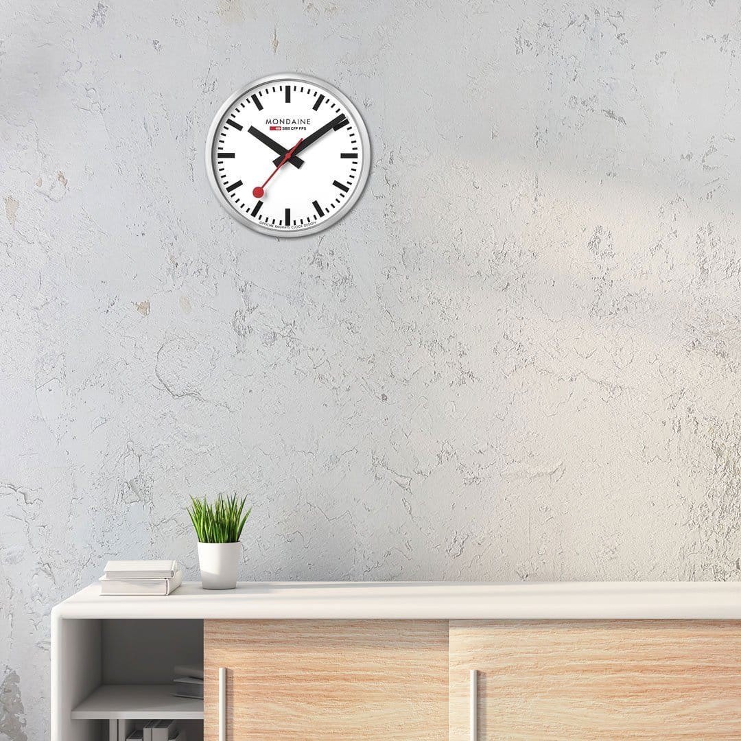 Mondaine Wanduhr A995.CLOCK.16SBB 40 cm - Aluminium – Ansicht 4