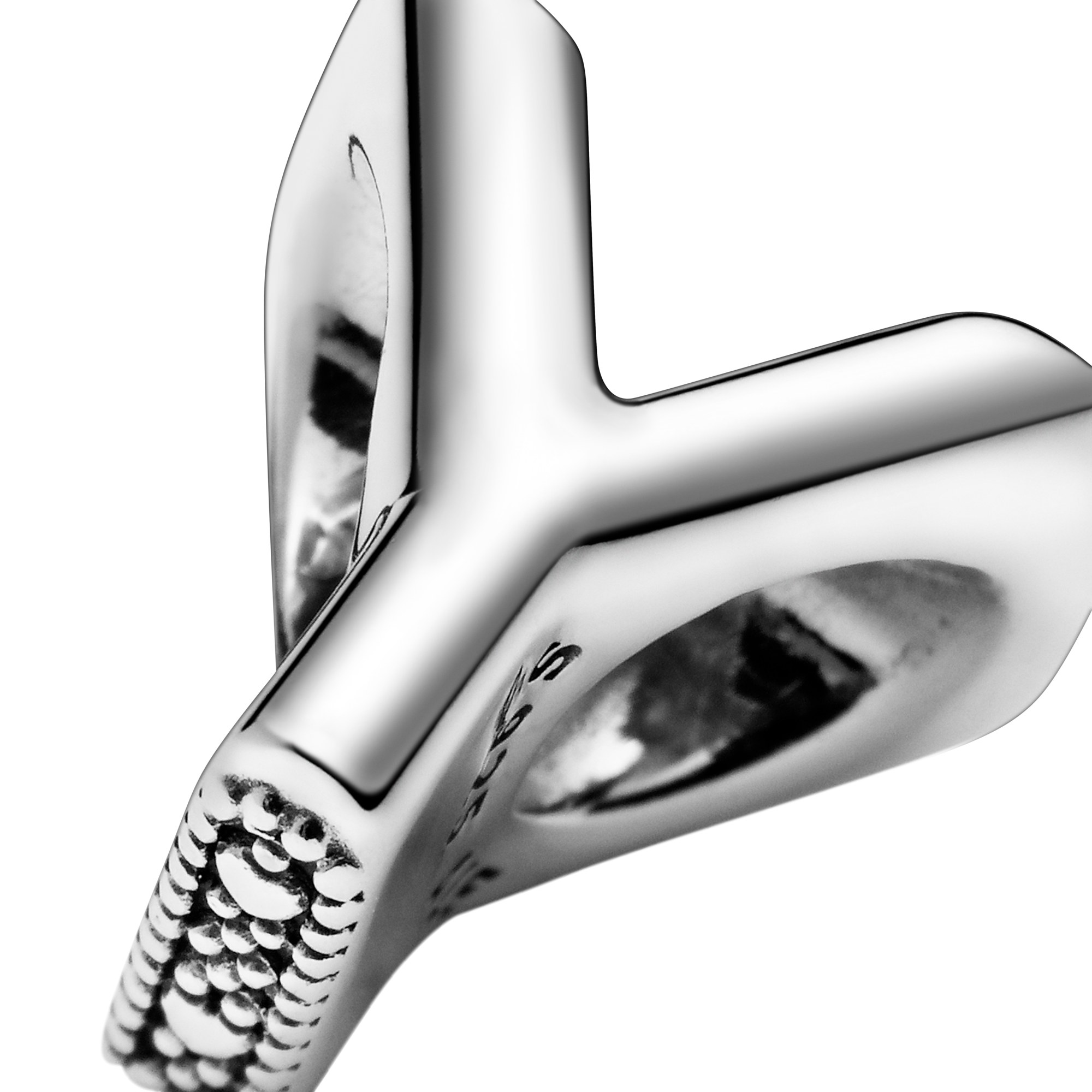 PANDORA Charm - Buchstabe Y - Letter Y - 925 Sterling Silber – Ansicht 4