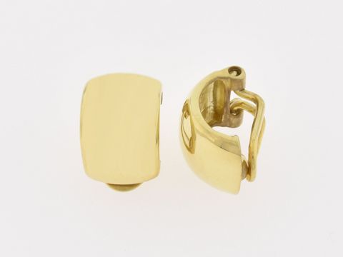Silber Ohrclip - vergoldet - klassisch - 1,4 cm von Juwelier Harnisch, elegante und zeitlose Ohrclips, ideal für jeden Anlass, verleiht deinem Outfit einen Hauch von Raffinesse.