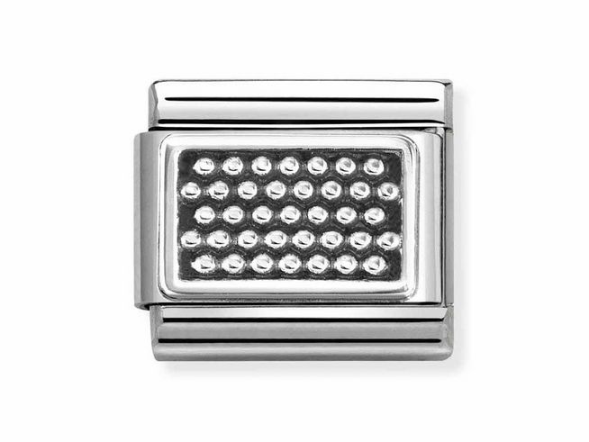 433010260-0 Kugel-Muster-Emailleschmuck in Schwarz aus Sterling Silber und Edelstahl von Nomination. Das klassische Design verleiht eleganten Perlenschmuck einen modernen Touch.