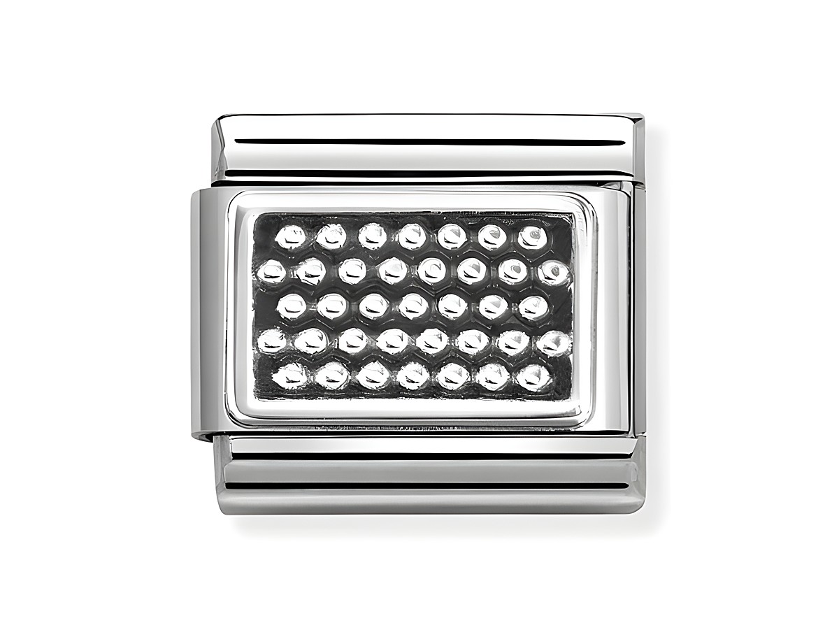Kugel-Muster-Emailleschmuck in Schwarz aus Sterling Silber und Edelstahl von Nomination. Das klassische Design verleiht eleganten Perlenschmuck einen modernen Touch.