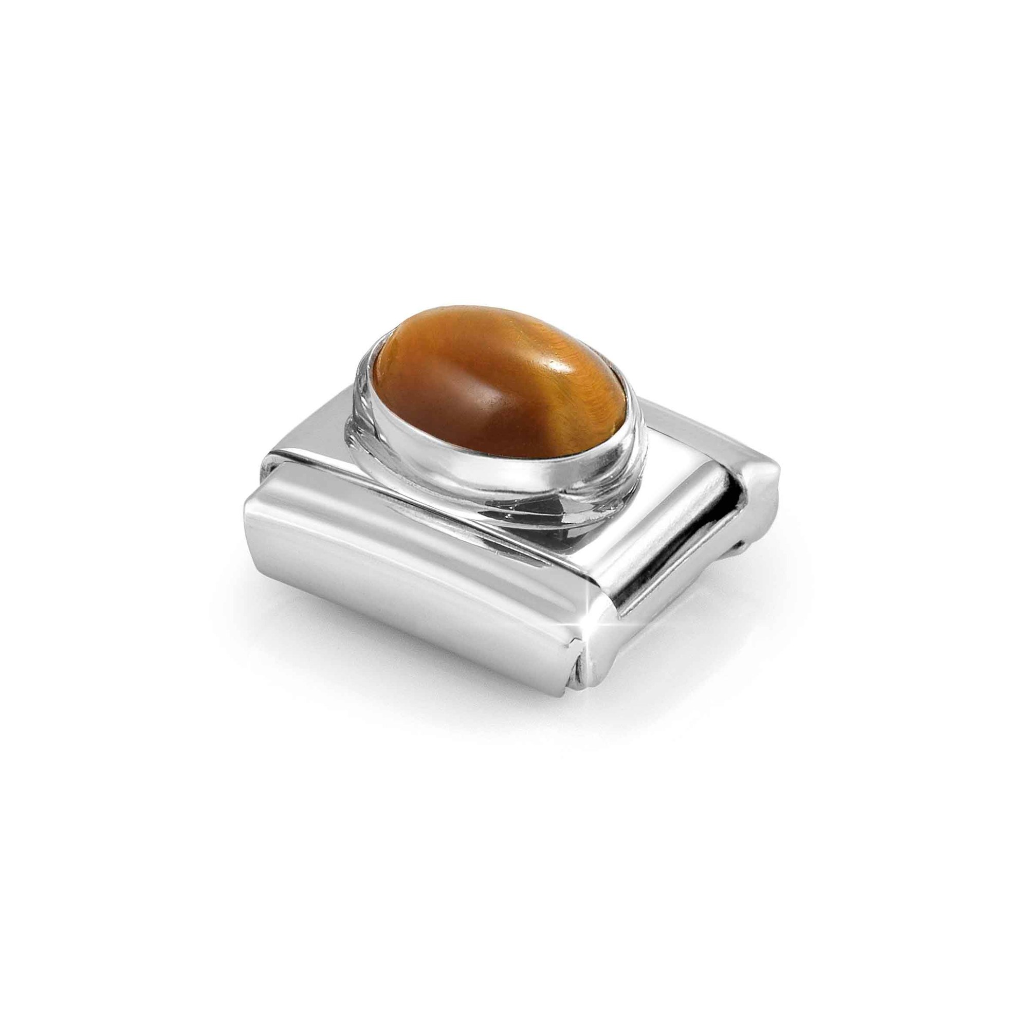 Nomination CLASSIC Element - Edelstein in Sterling Silber - Fassung - Tigerauge – Ansicht 5