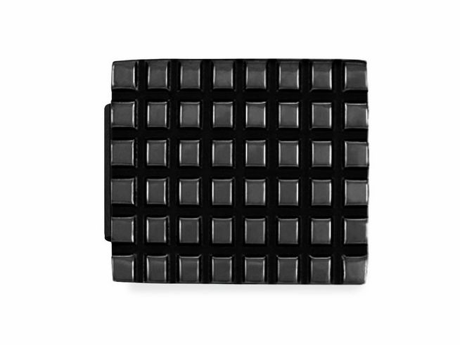 Schwarzes PVD Charm von Nomination mit kleinen quadratischen Mustern in einem Gitterdesign, passend für die Classic GLAM Kollektion. Ideal für das Personalisieren von Schmuck.