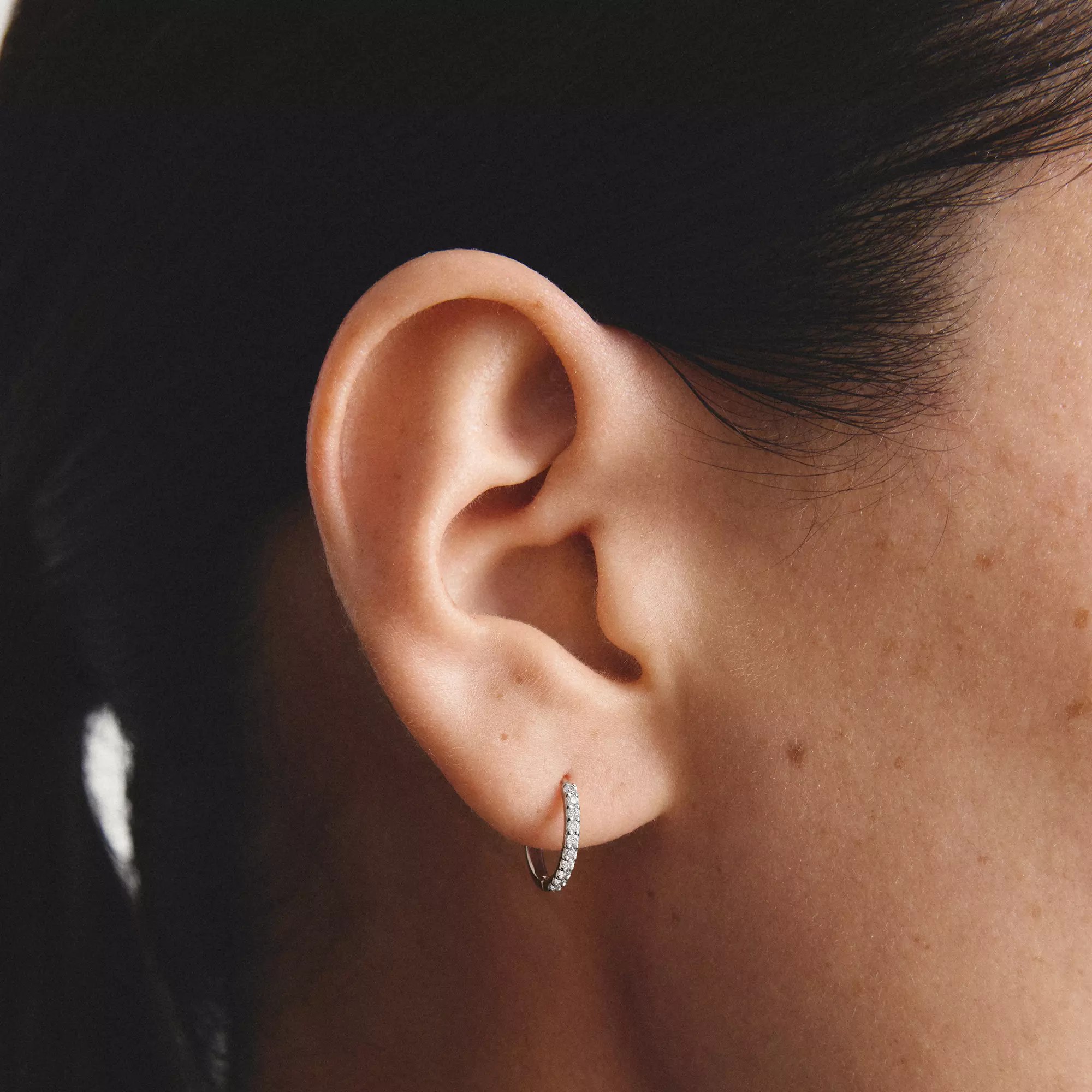 Thomas Sabo Creolen mit weißem Zirkonia – Silber – 12,7 mm hoch – Ansicht 5