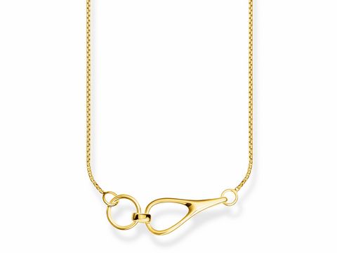 Thomas Sabo KE1855-413-39-L45v Kette aus Silber und Gelbgold mit einem eleganten Verschlussdesign, verstellbare Länge von 40 bis 45 cm, ideal für Anhänger und modische Akzente.
