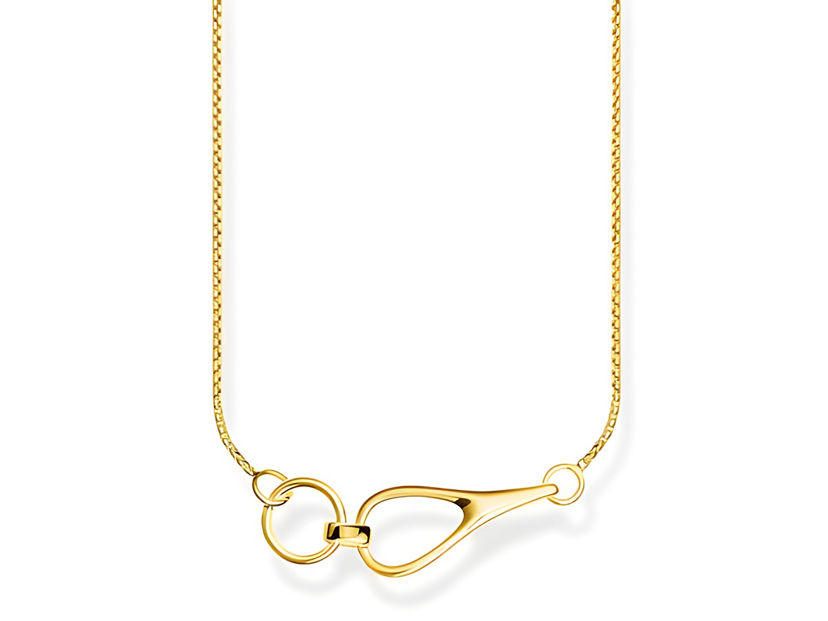 Thomas Sabo KE1855-413-39-L45v Kette aus Silber und Gelbgold mit einem eleganten Verschlussdesign, verstellbare Länge von 40 bis 45 cm, ideal für Anhänger und modische Akzente.