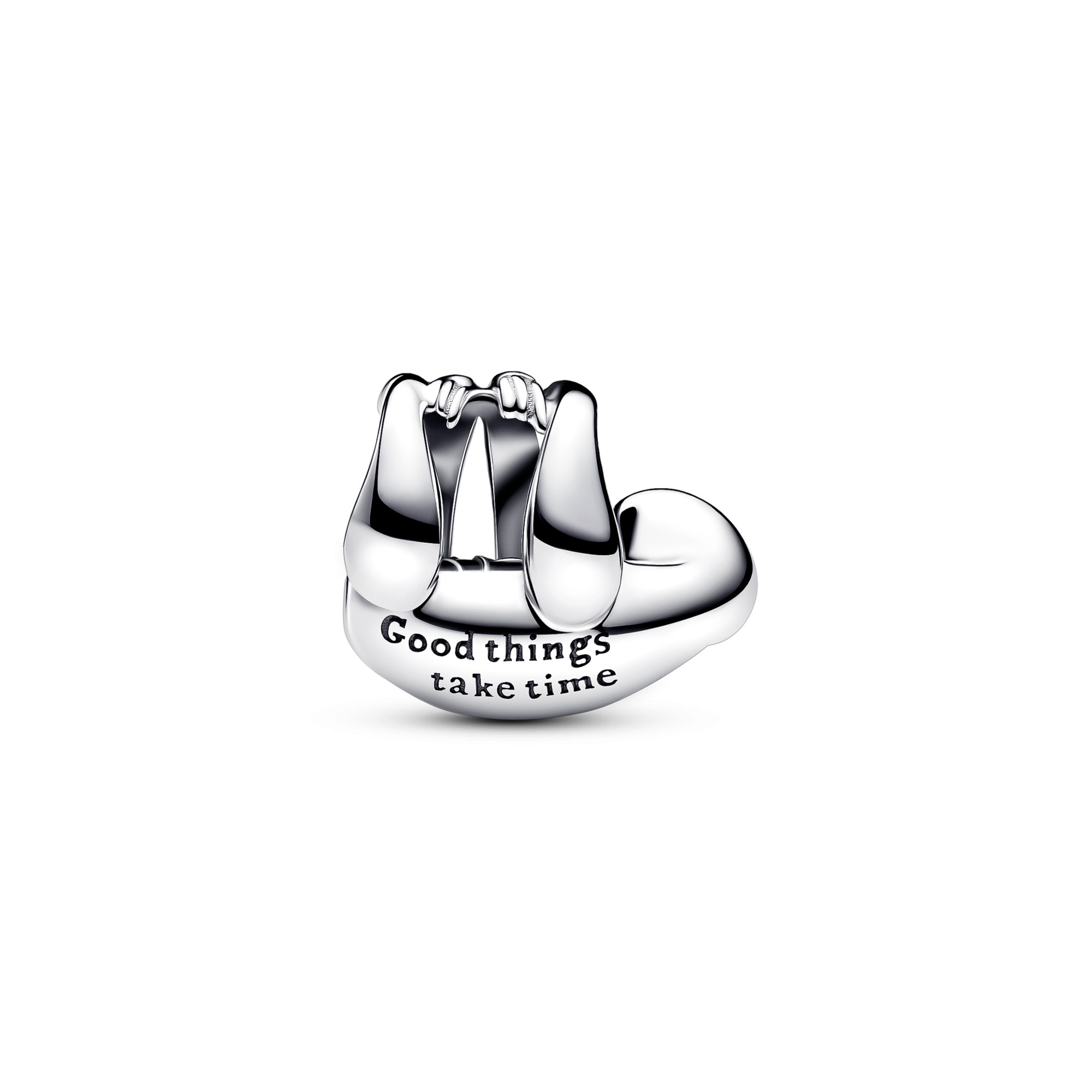 Pandora Hängendes Faultier Charm - Sterling Silber - Emaille Schwarz – Ansicht 4