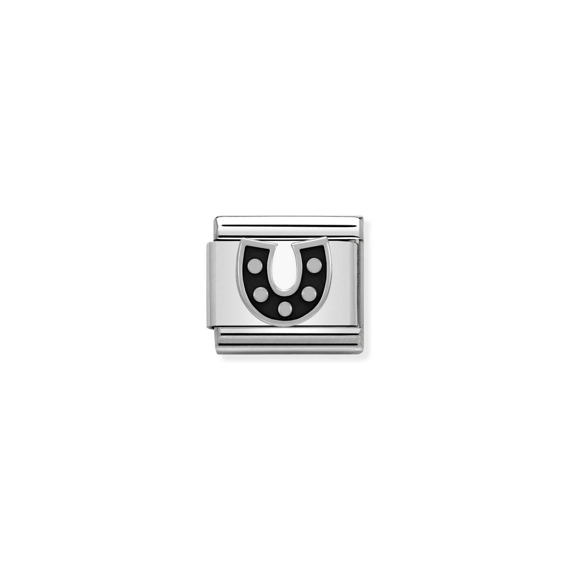 Nomination Composable Classic Charm Hufeisen schwarz - Edelstahl, Silber 925