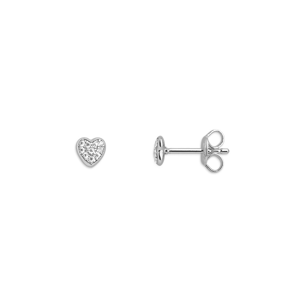 XENOX Sterling Silber Ohrringe XS3737N - LOVE STORY-OS - Herz – Ansicht 2