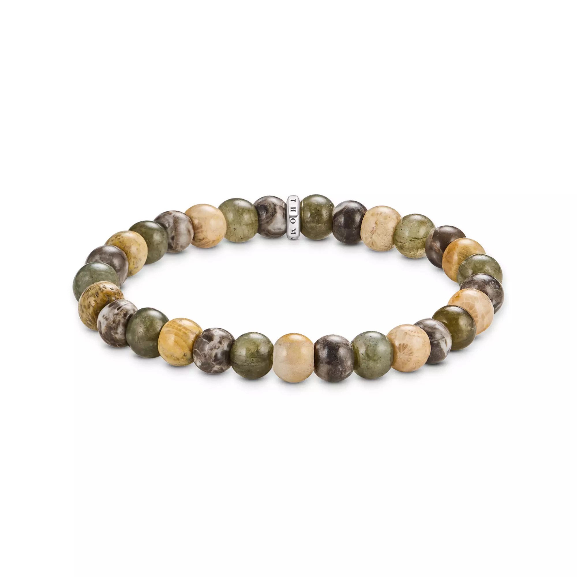Thomas Sabo Armband Labradorit und Crocodile Jasper 9 mm – BUNT – 17 cm – Ansicht 2