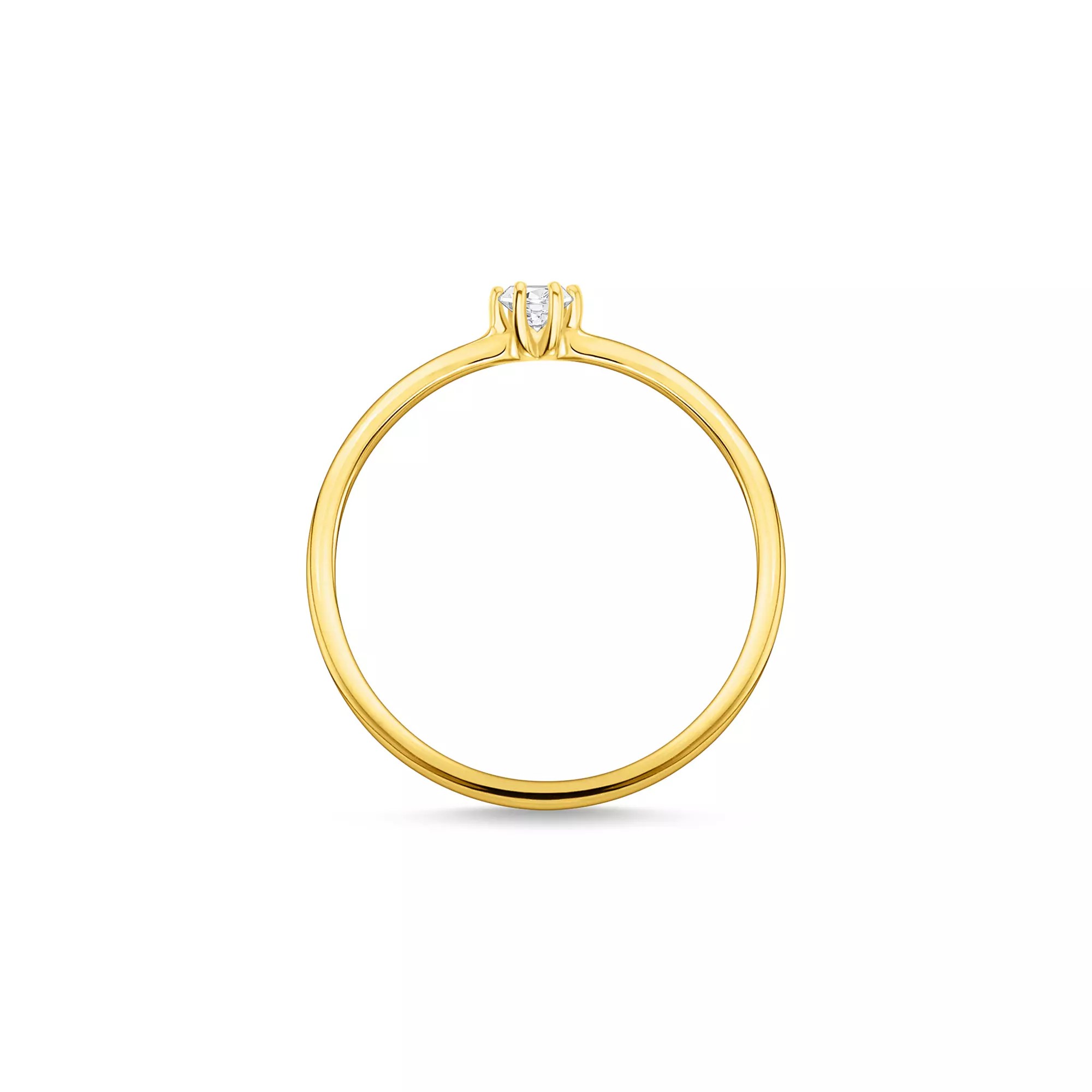 Thomas Sabo Ring weißer Stein gold – Silber – Zirkonia – Ansicht 2
