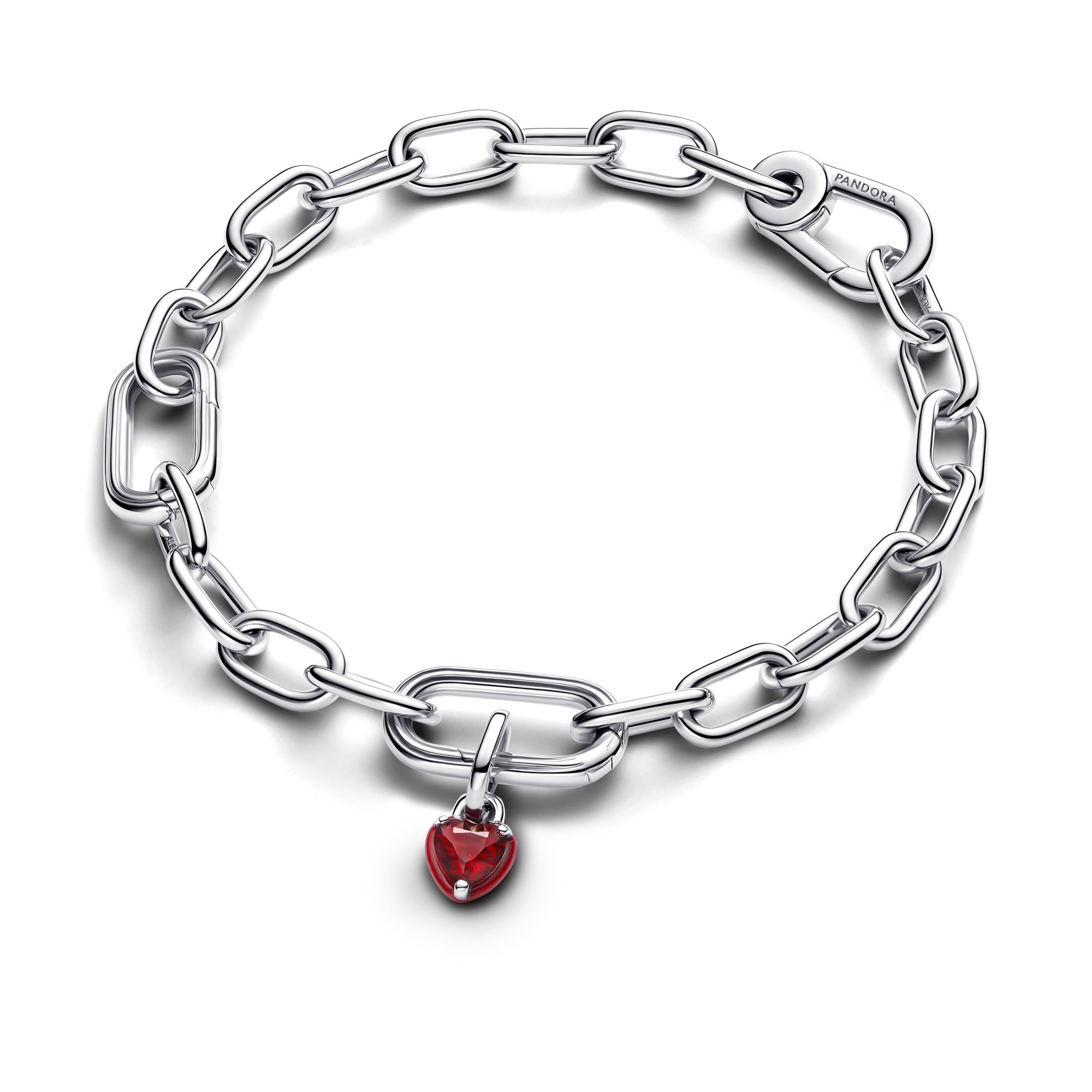 Pandora ME Rotes Chakra Herz Mini - Charm Anhänger - Silber - Emaille - Kristall - Rot – Ansicht 3