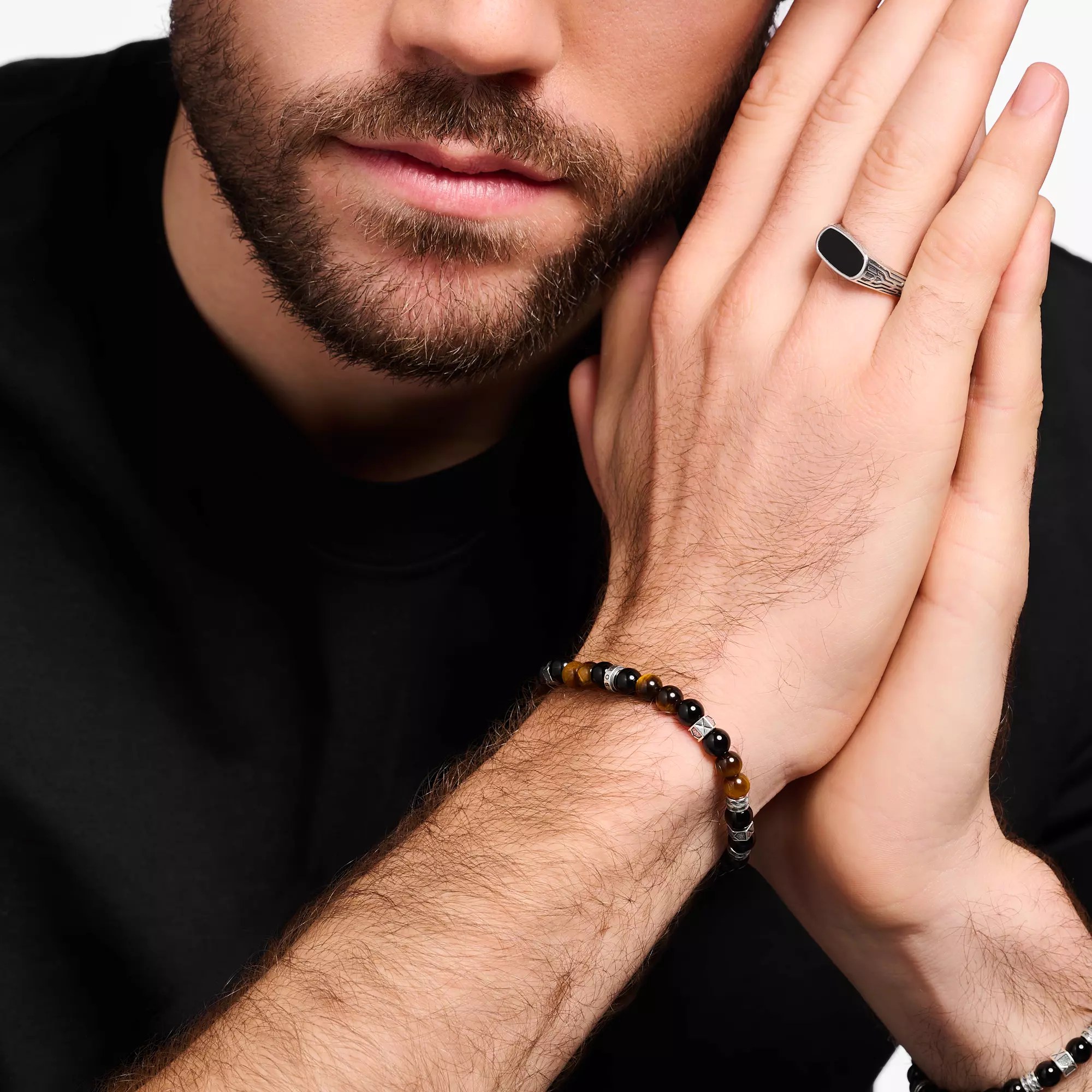 Thomas Sabo Armband - Silber geschw. + Achat - 15,50 cm - 15,5 cm – Ansicht 2